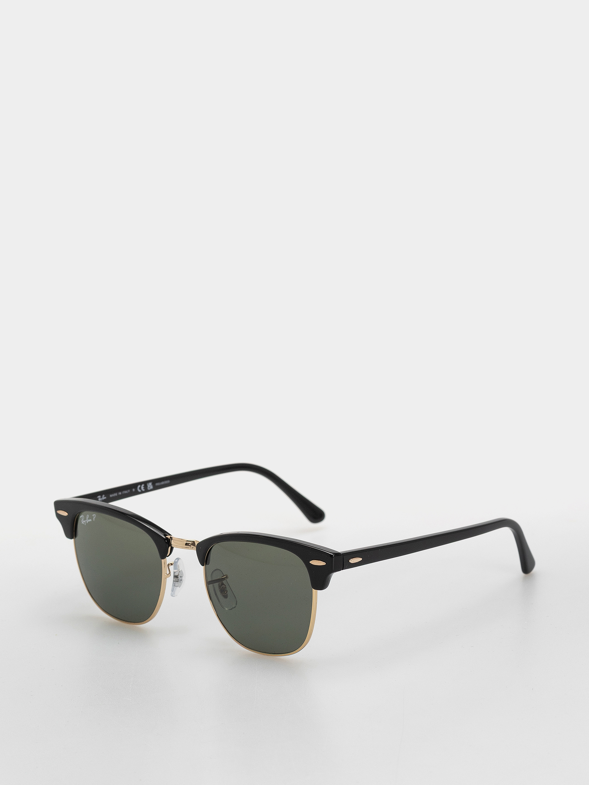 Ochelari de soare Ray-Ban Clubmaster Classic (polerowany czarny i złoty/zielony g-15 polaryzowany)
