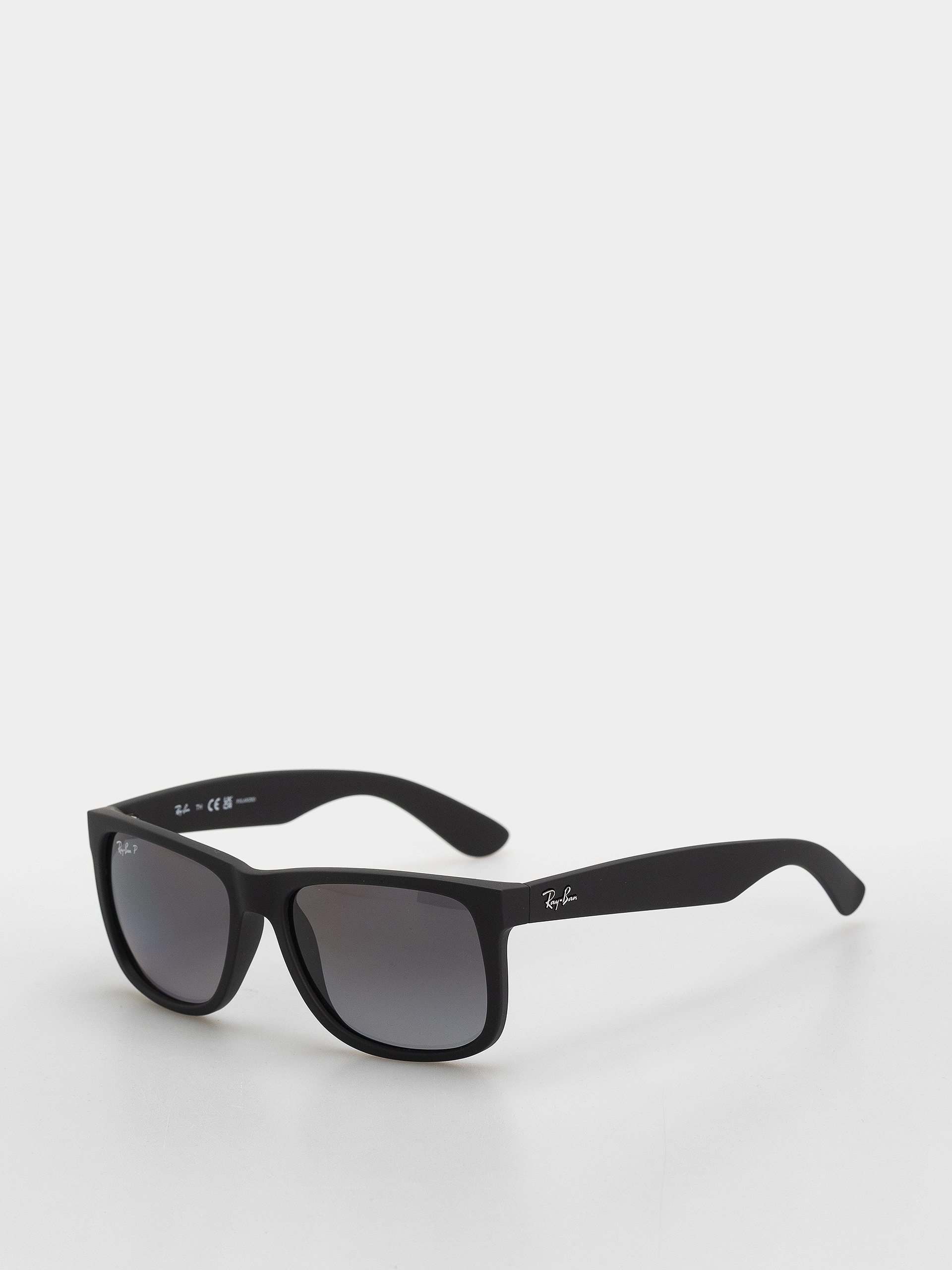 Ochelari de soare Ray-Ban Justin Classic (matowy guma czarny/polaryzacyjne jasnoszary)