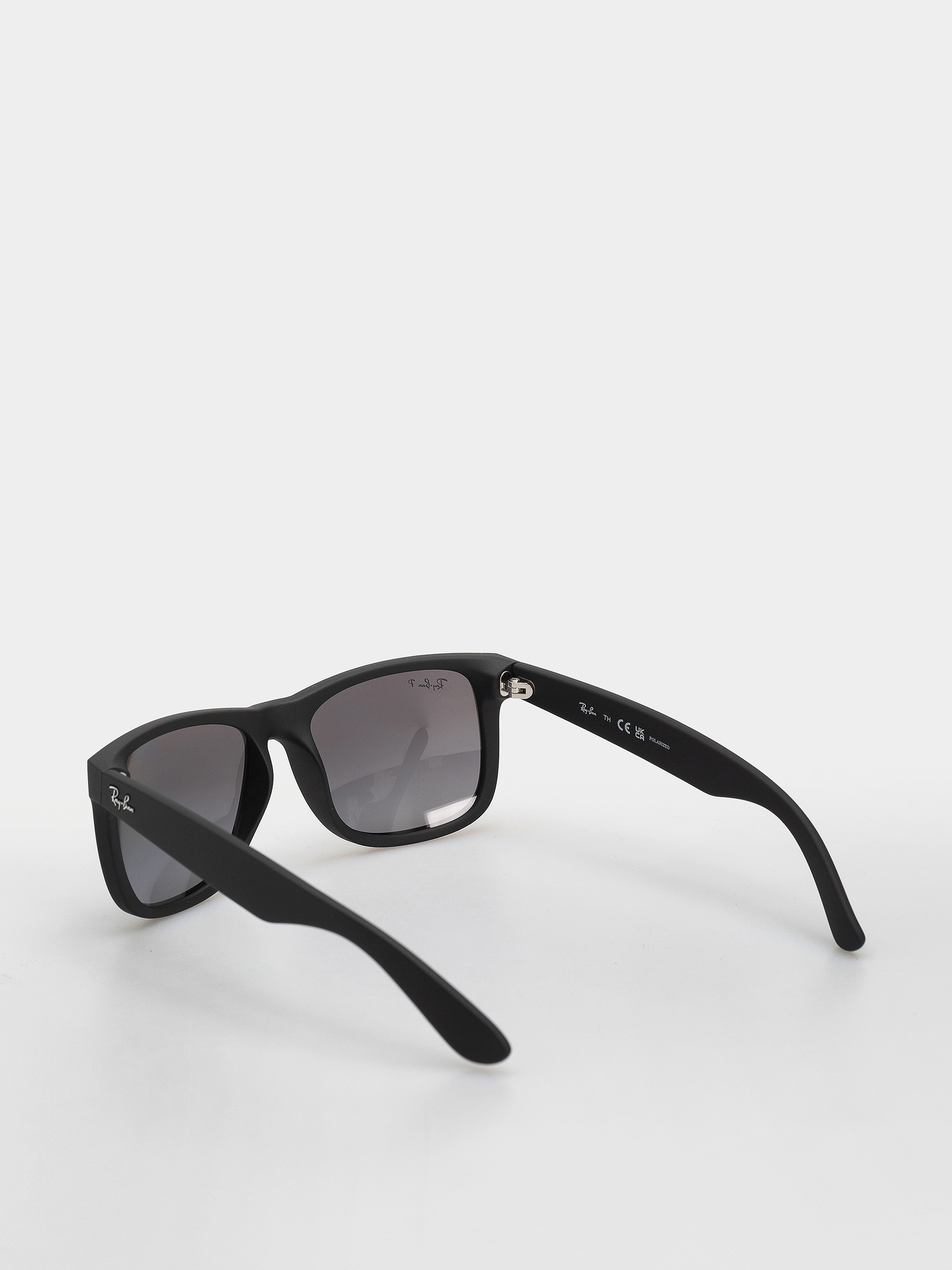 Ochelari de soare Ray-Ban Justin Classic (matowy guma czarny/polaryzacyjne jasnoszary)