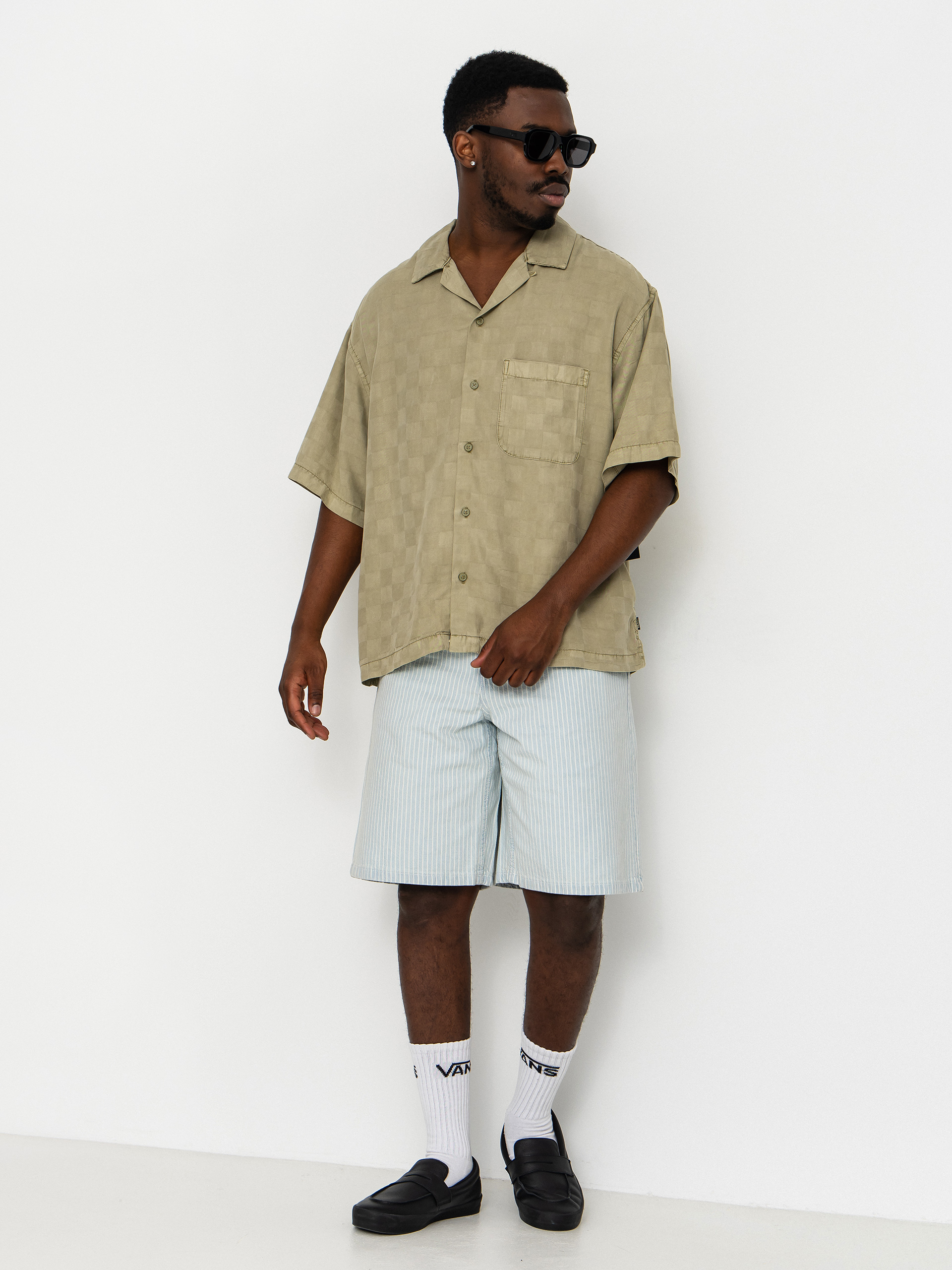 Cămașă Vans Van Doren Tencel Check Camp (soft sage)