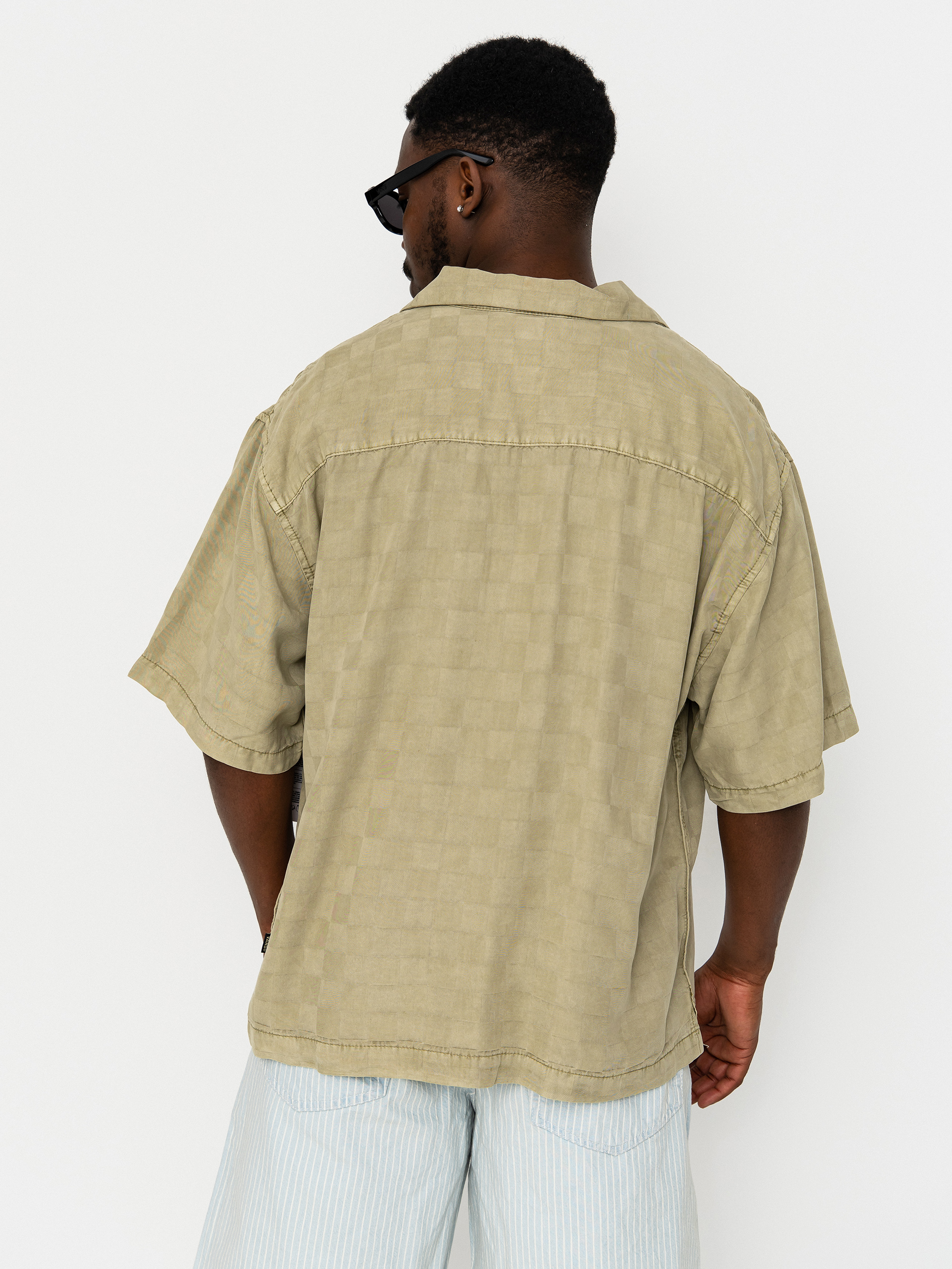 Cămașă Vans Van Doren Tencel Check Camp (soft sage)