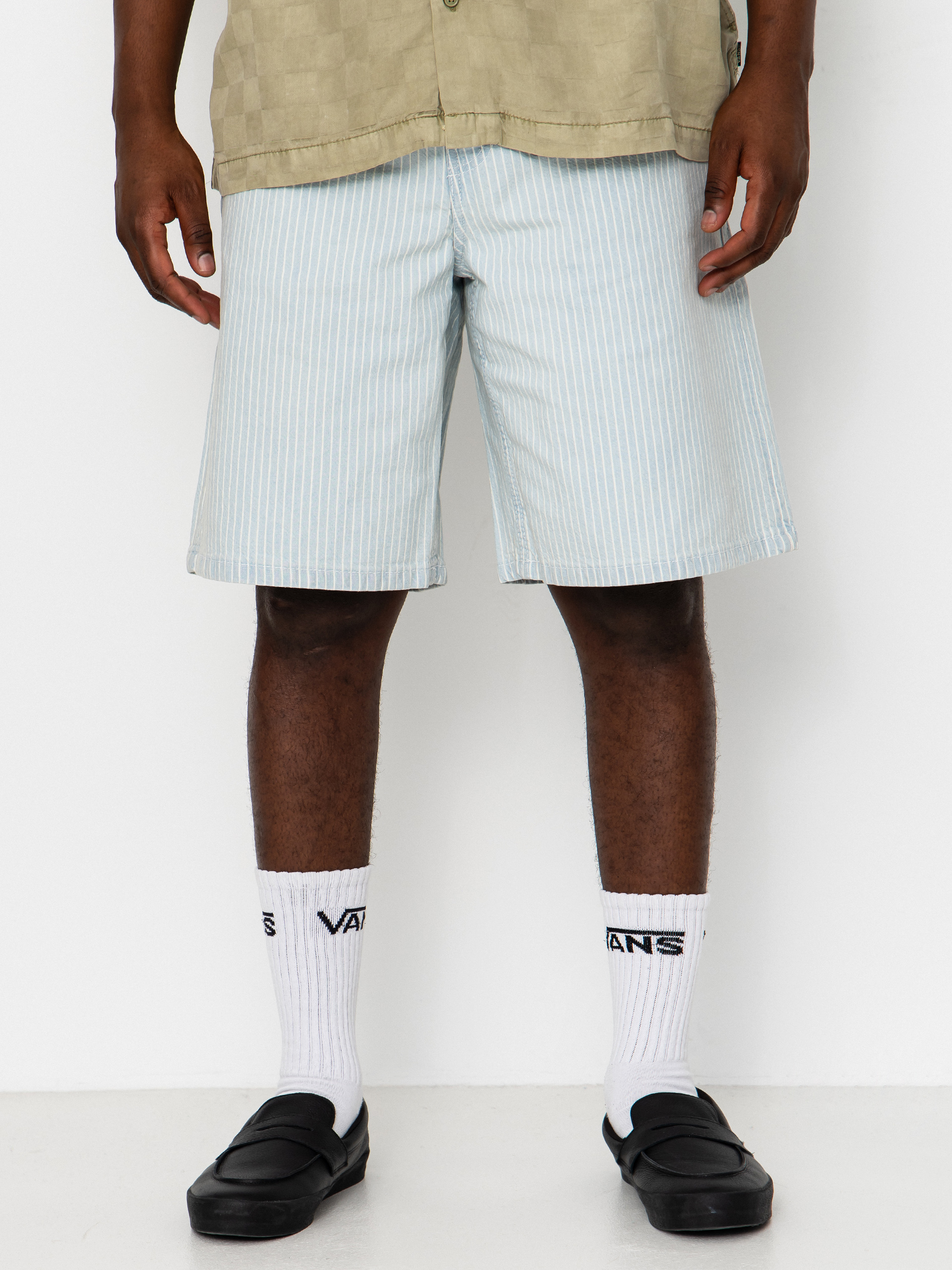Pantaloni scurți Vans Check 5 Baggy Striped Denim (blue ice stripe)