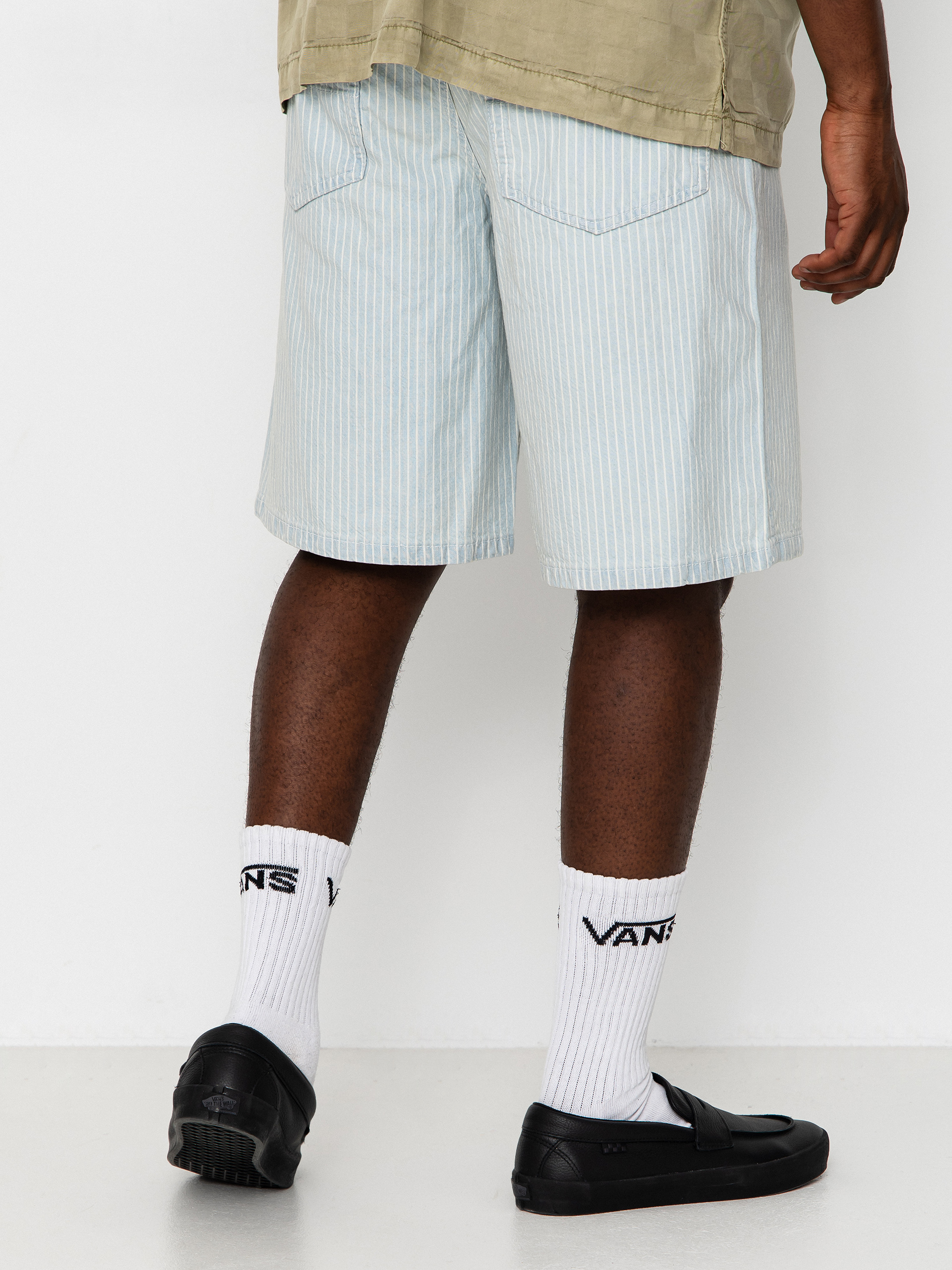 Pantaloni scurți Vans Check 5 Baggy Striped Denim (blue ice stripe)