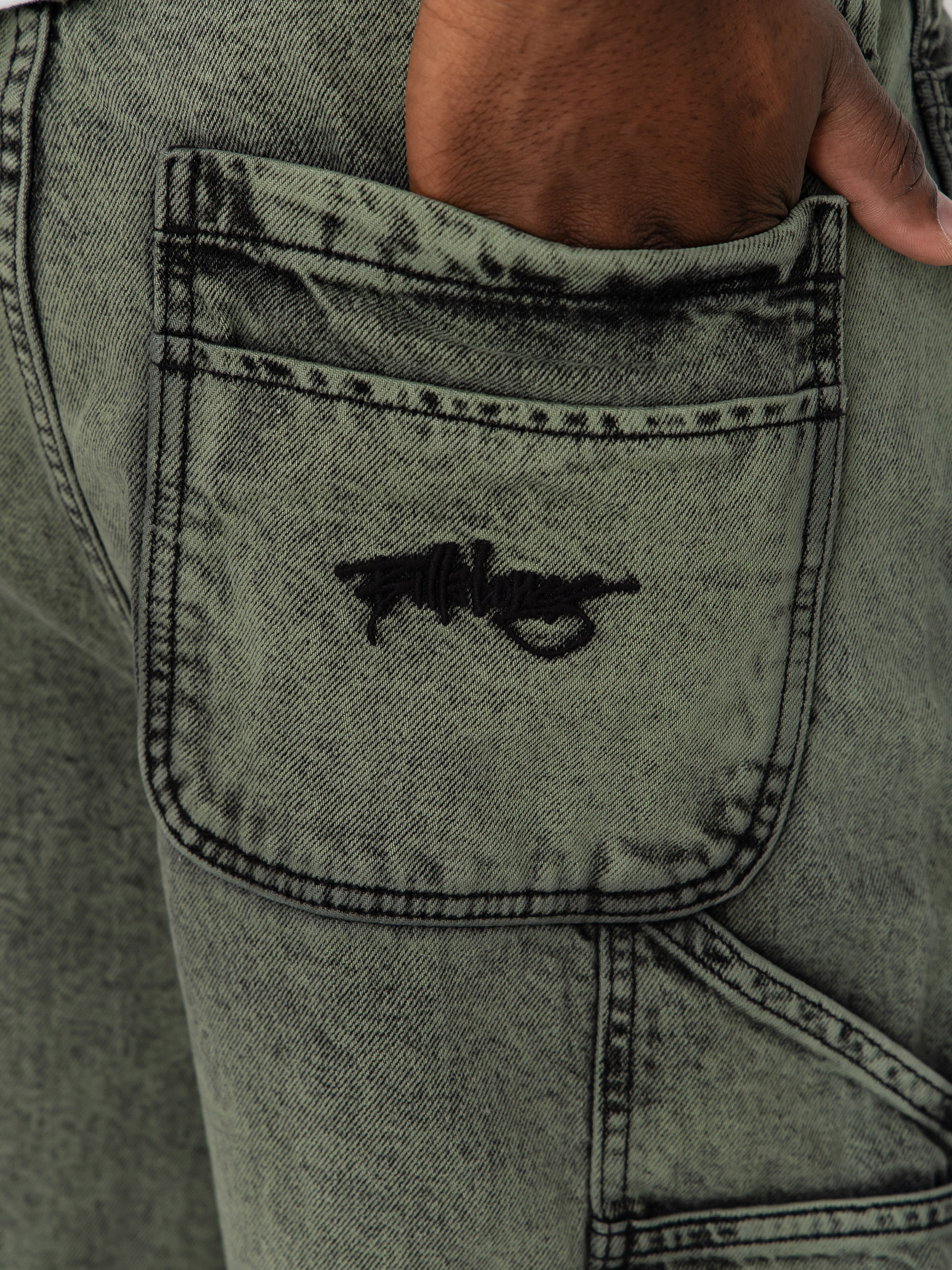 Pantaloni scurți Billabong Bad Dog Workwear Denim (moss green)