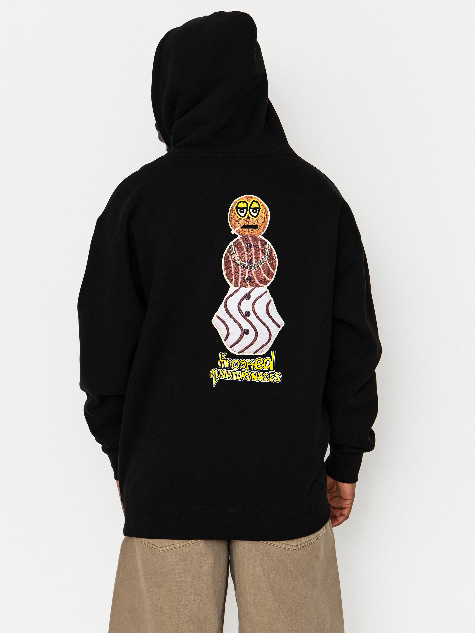 Hanorac Krooked X Quarter Snacks Snackman (black)