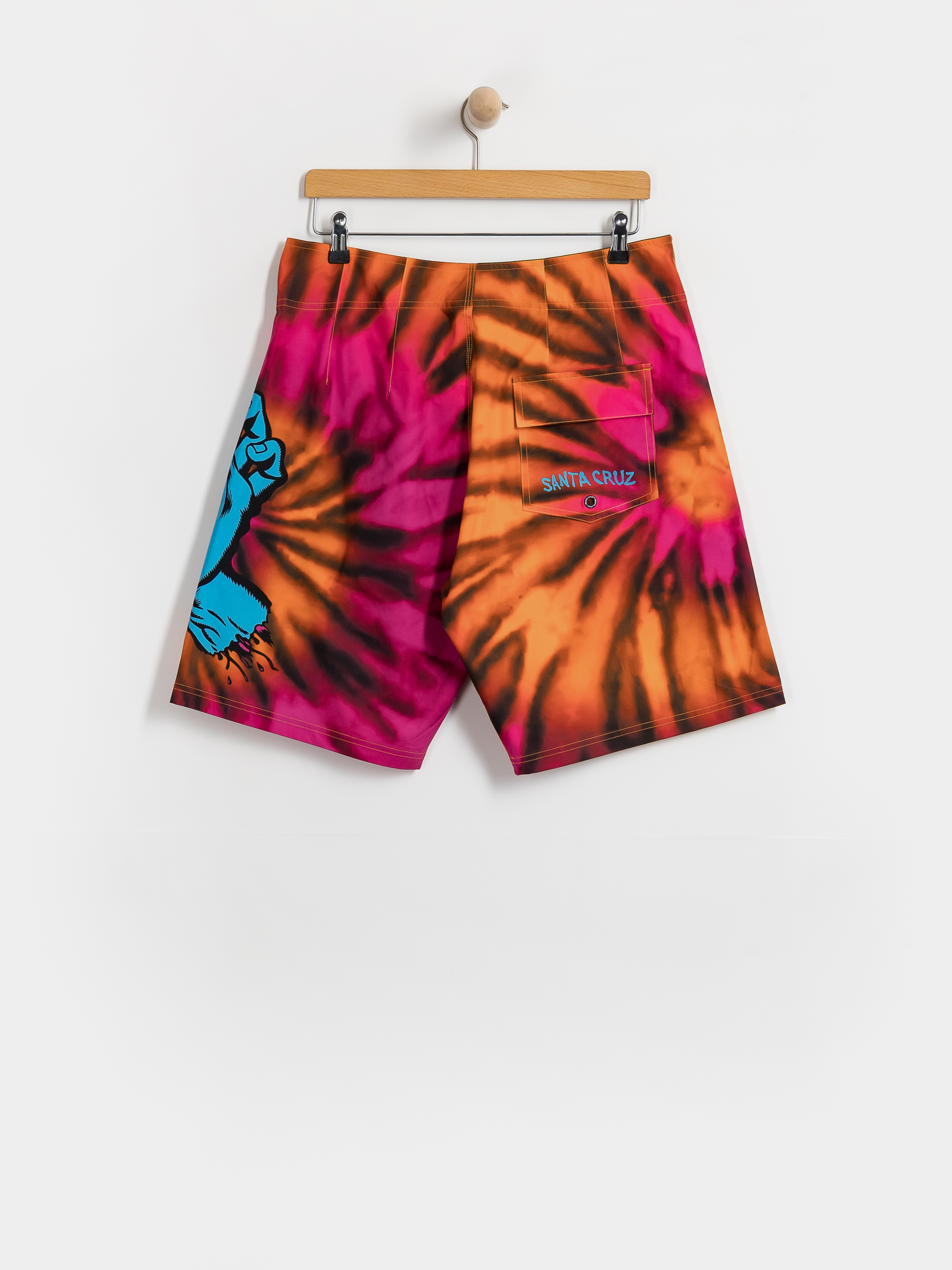 Pantaloni scurți Santa Cruz Screaming Hand Boardshort (pink/orange tie dye)