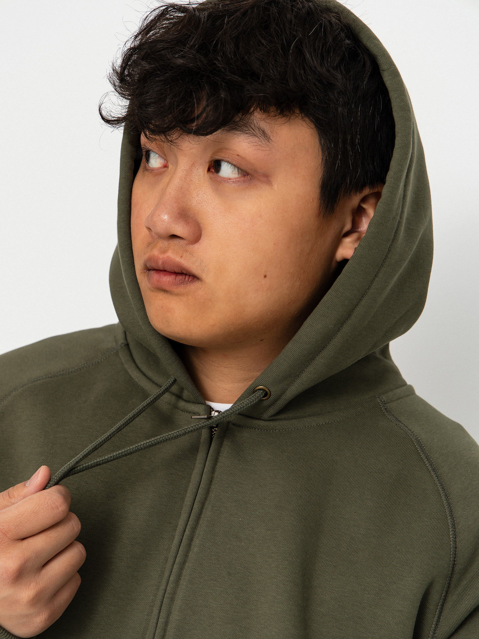 Hanorac cu glugă Carhartt WIP Chase ZHD (leaf/gold)