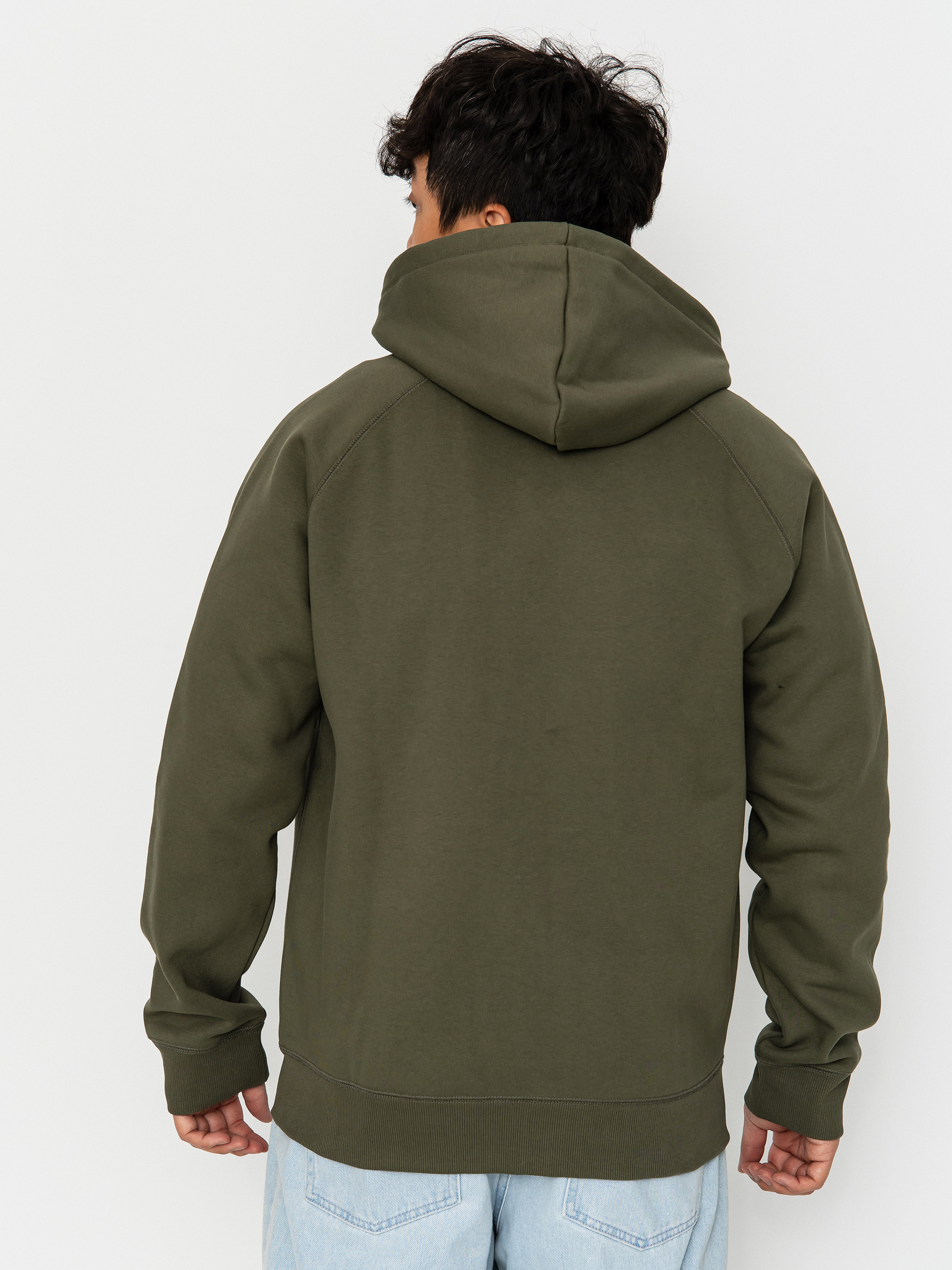 Hanorac cu glugă Carhartt WIP Chase ZHD (leaf/gold)
