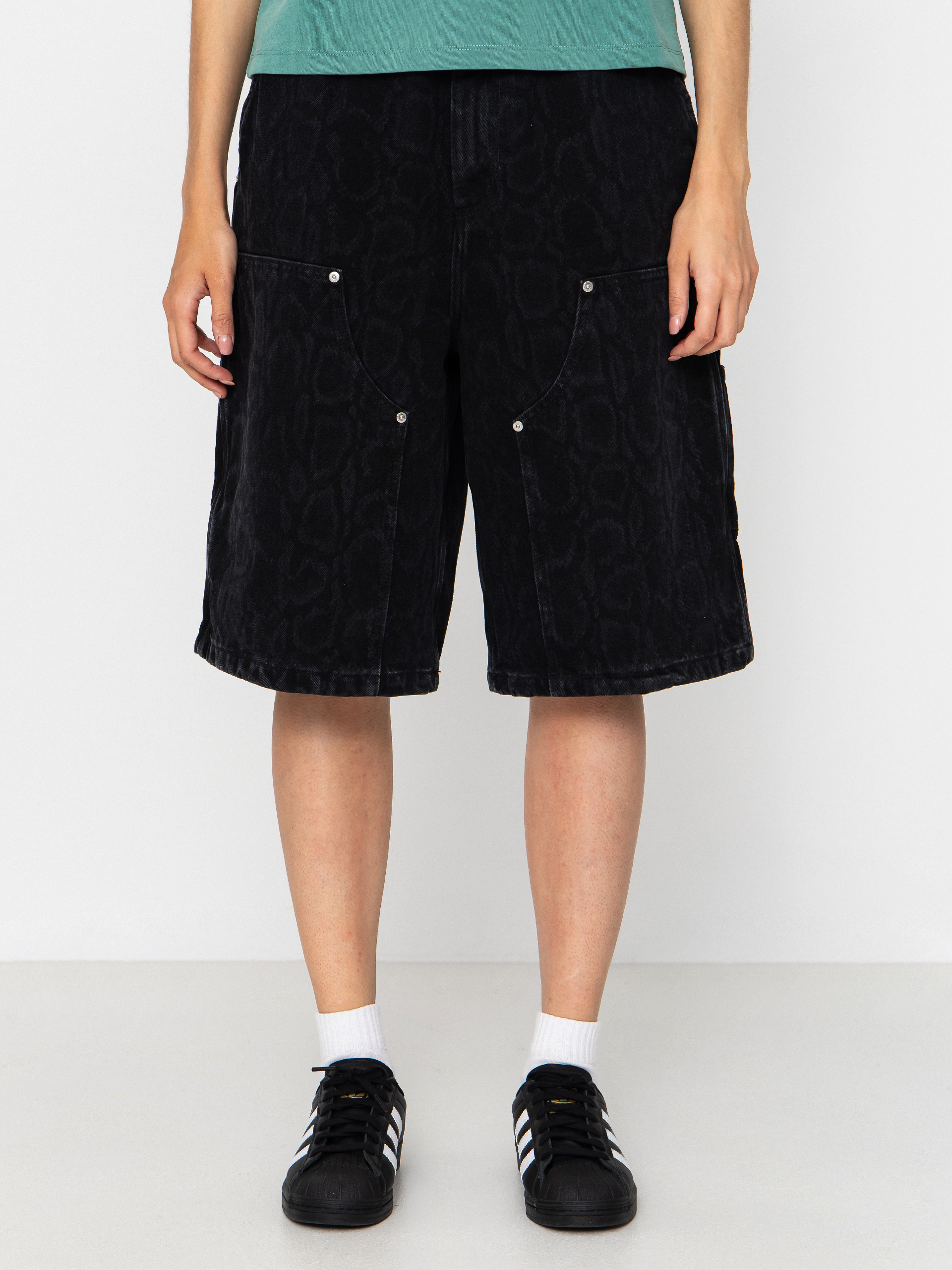 Pantaloni scurți Carhartt WIP Snake Nixon Double Knee Wmn (snake camo/black)