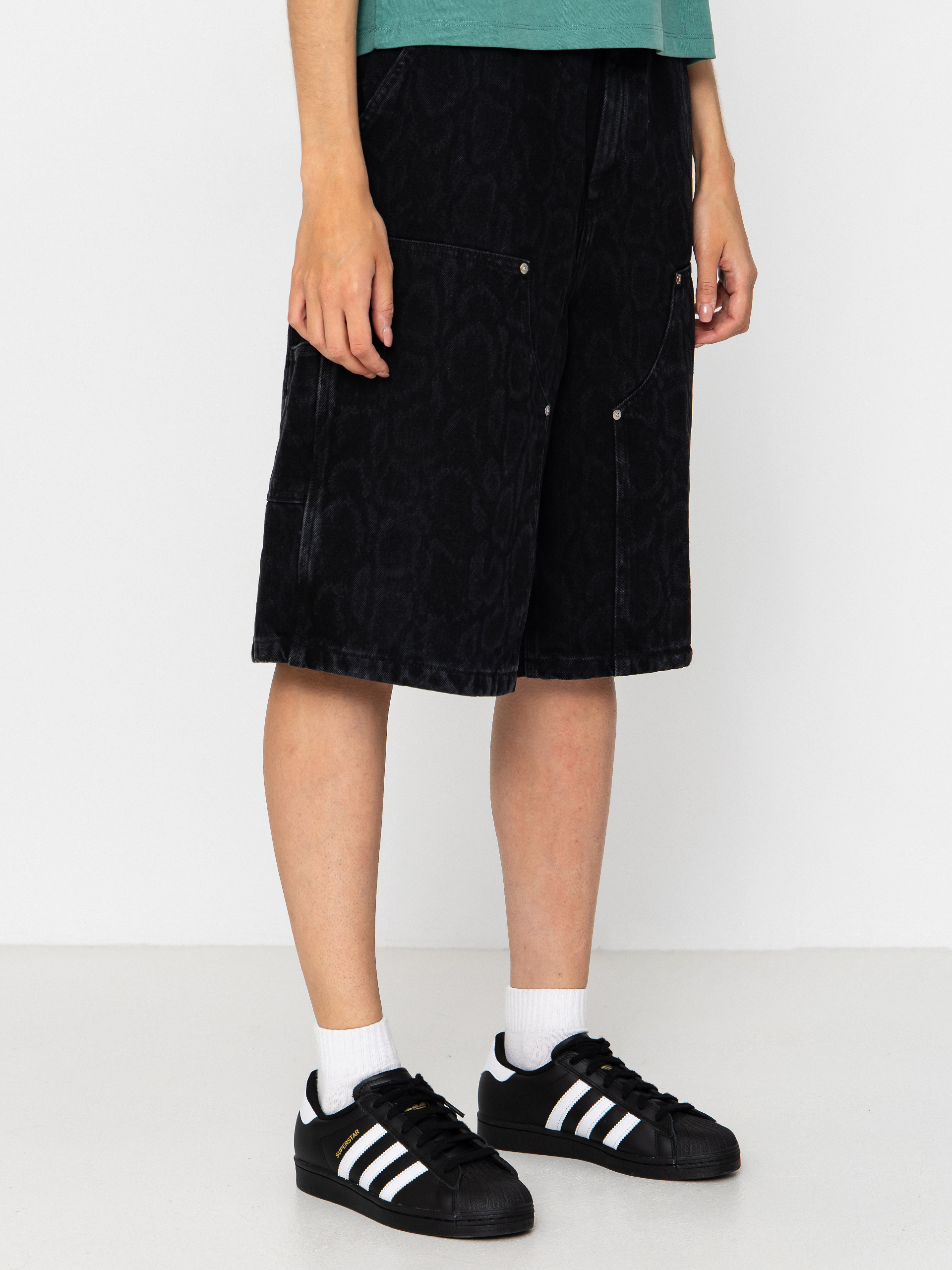 Pantaloni scurți Carhartt WIP Snake Nixon Double Knee Wmn (snake camo/black)