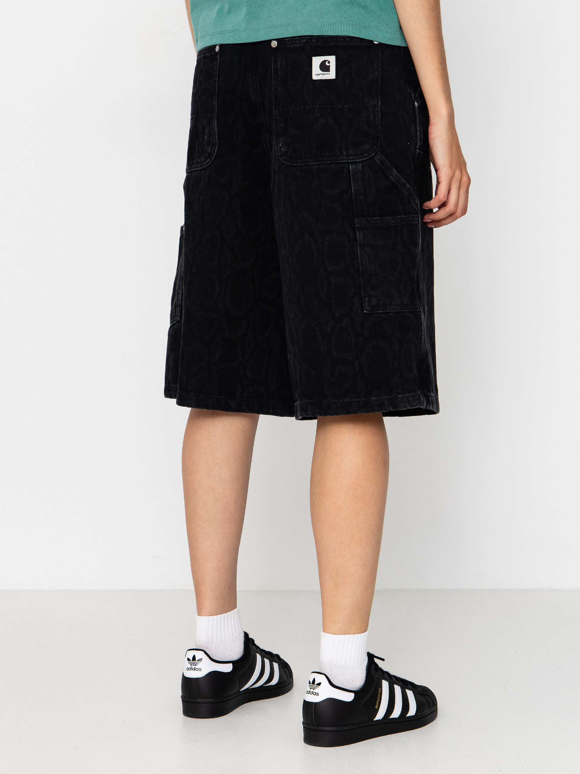 Pantaloni scurți Carhartt WIP Snake Nixon Double Knee Wmn (snake camo/black)