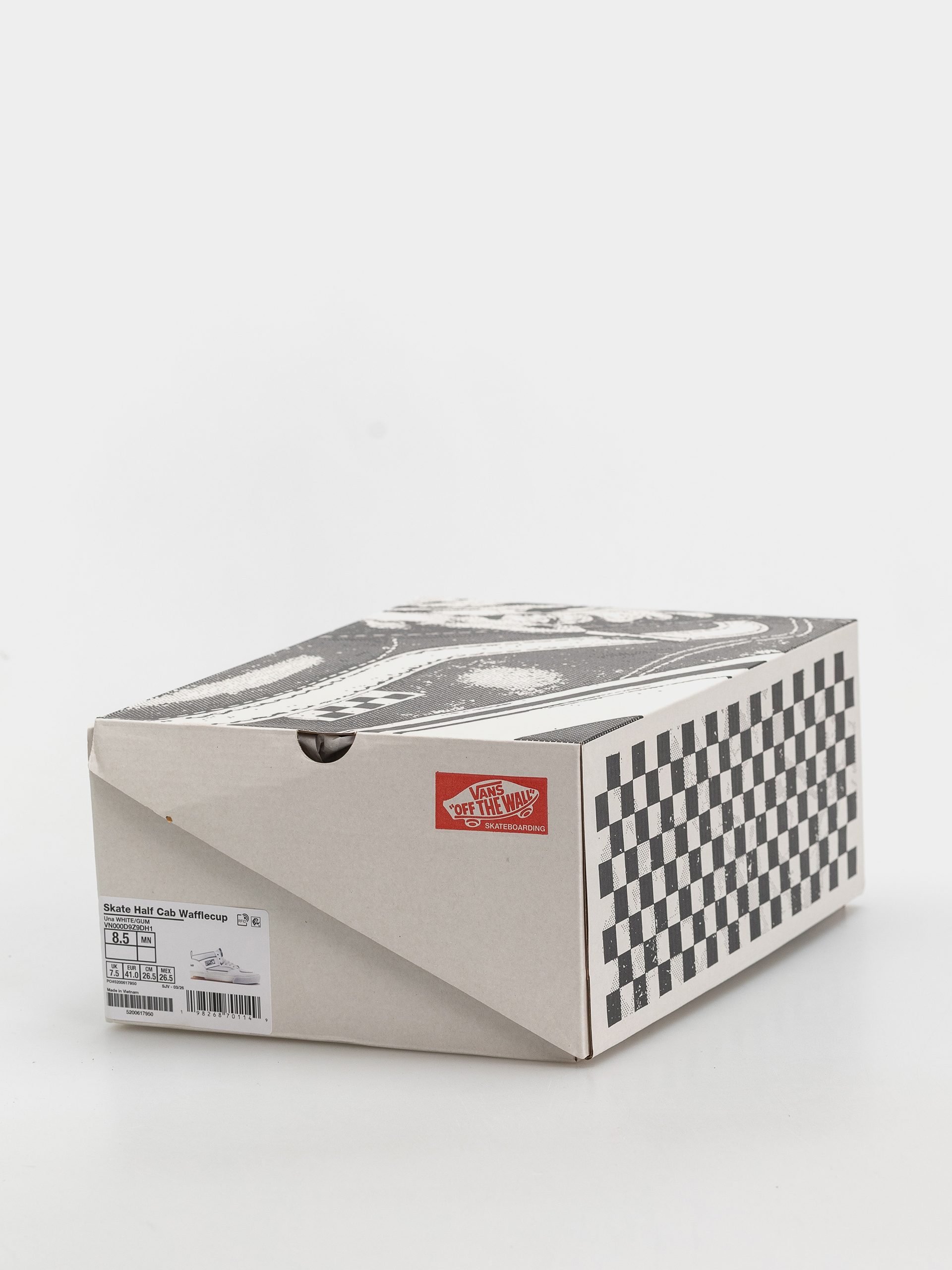 Pantofi Vans Skate Half Cab Wafflecup (white/gum)