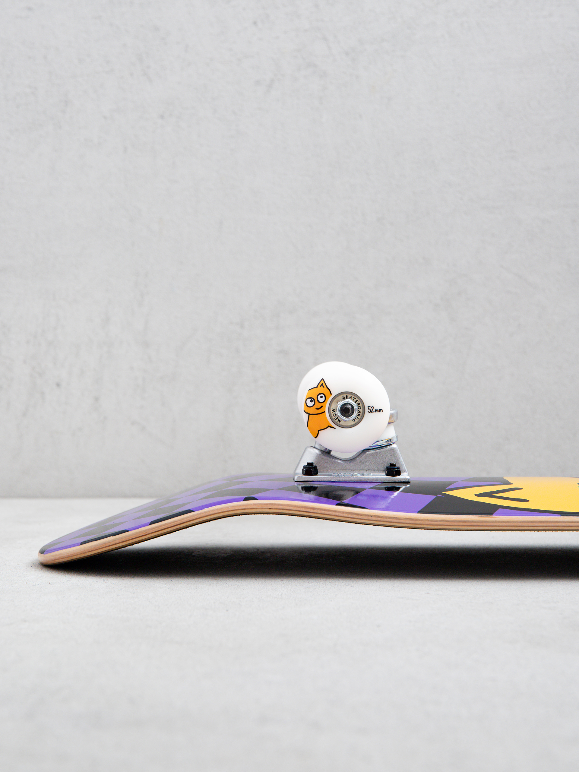 Skateboard Meow Skateboards Big Cat Checker Twist (purple)