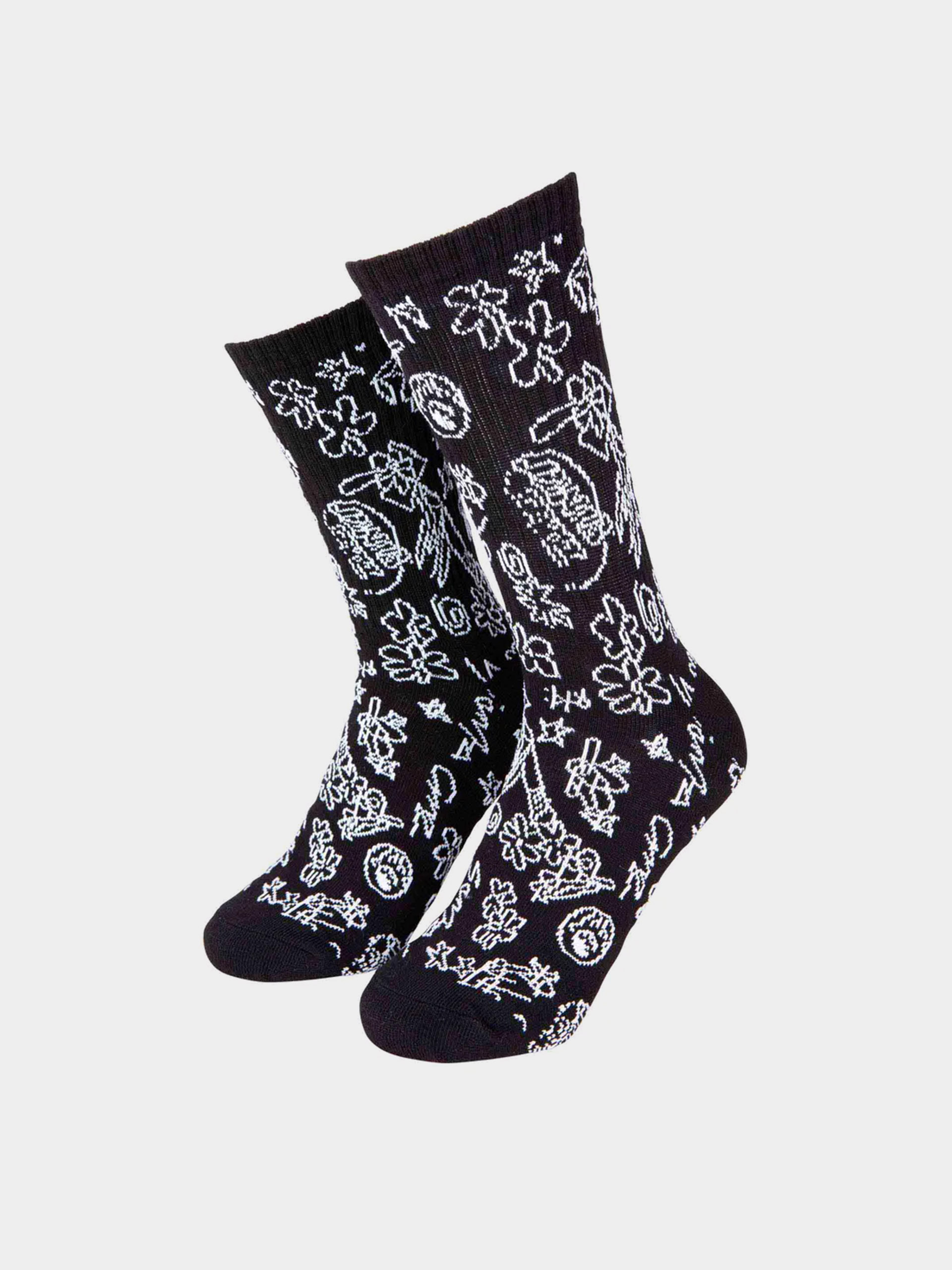 Șosete Santa Cruz Artificial Scribble (black)
