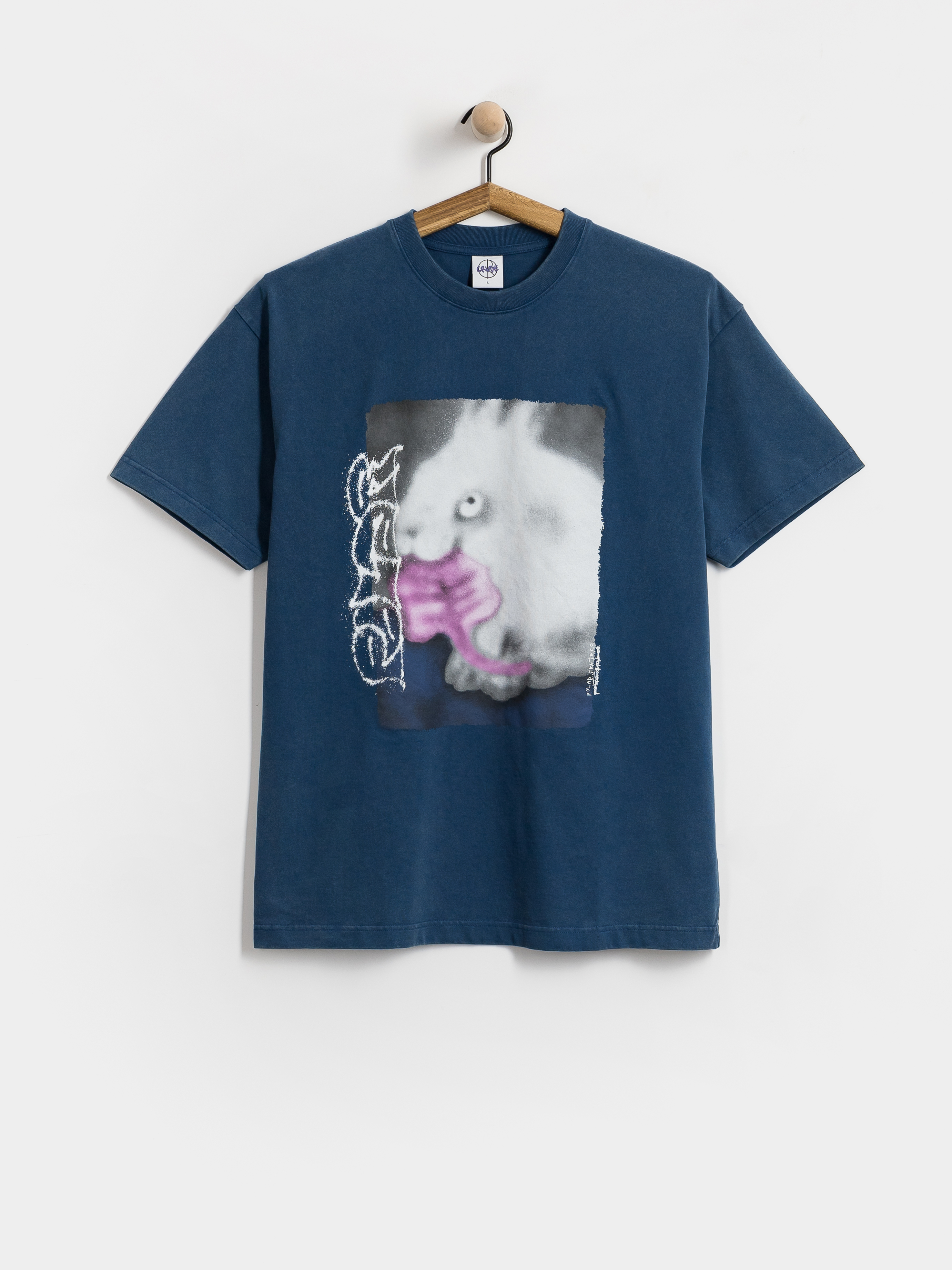 Tricou Polar Skate Rabbit (washed blue)