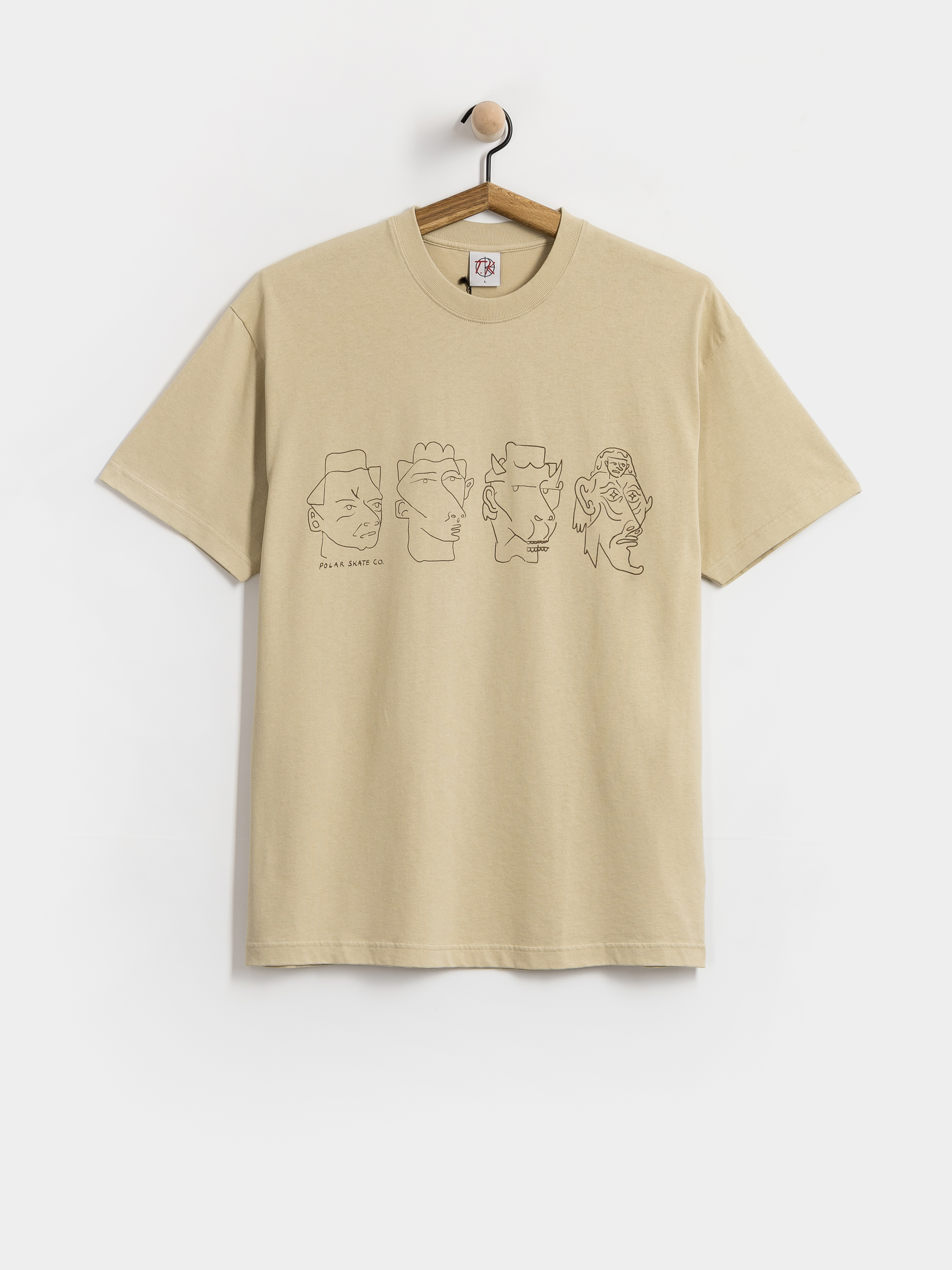 Tricou Polar Skate Contrast 8 Heads (sand/brown)