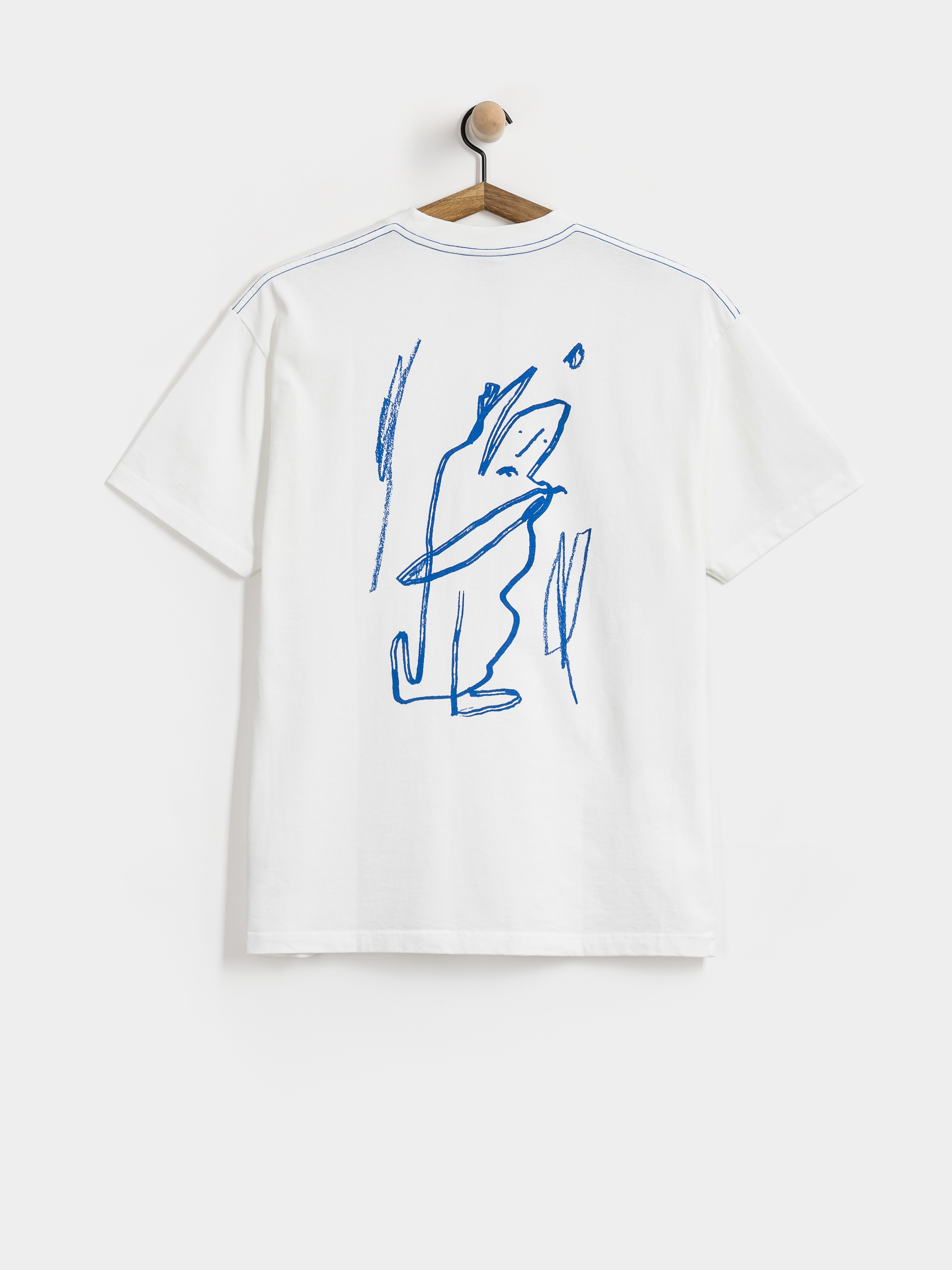 Tricou Polar Skate Contrast Doodle (white/ultramarine)