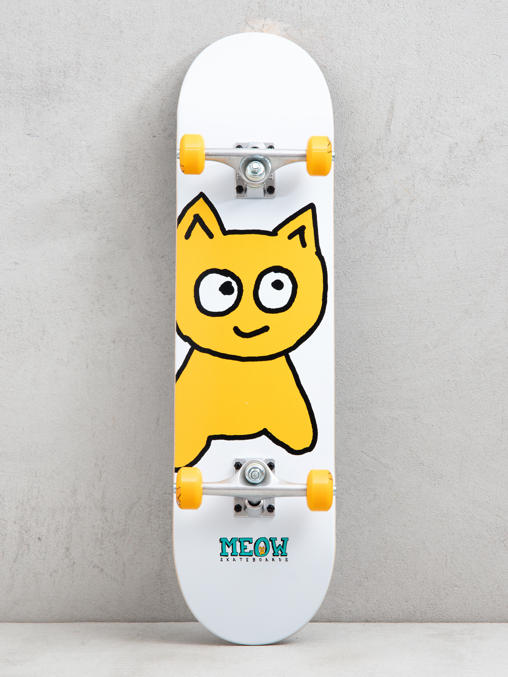 Skateboard Meow Skateboards Big Cat (white)