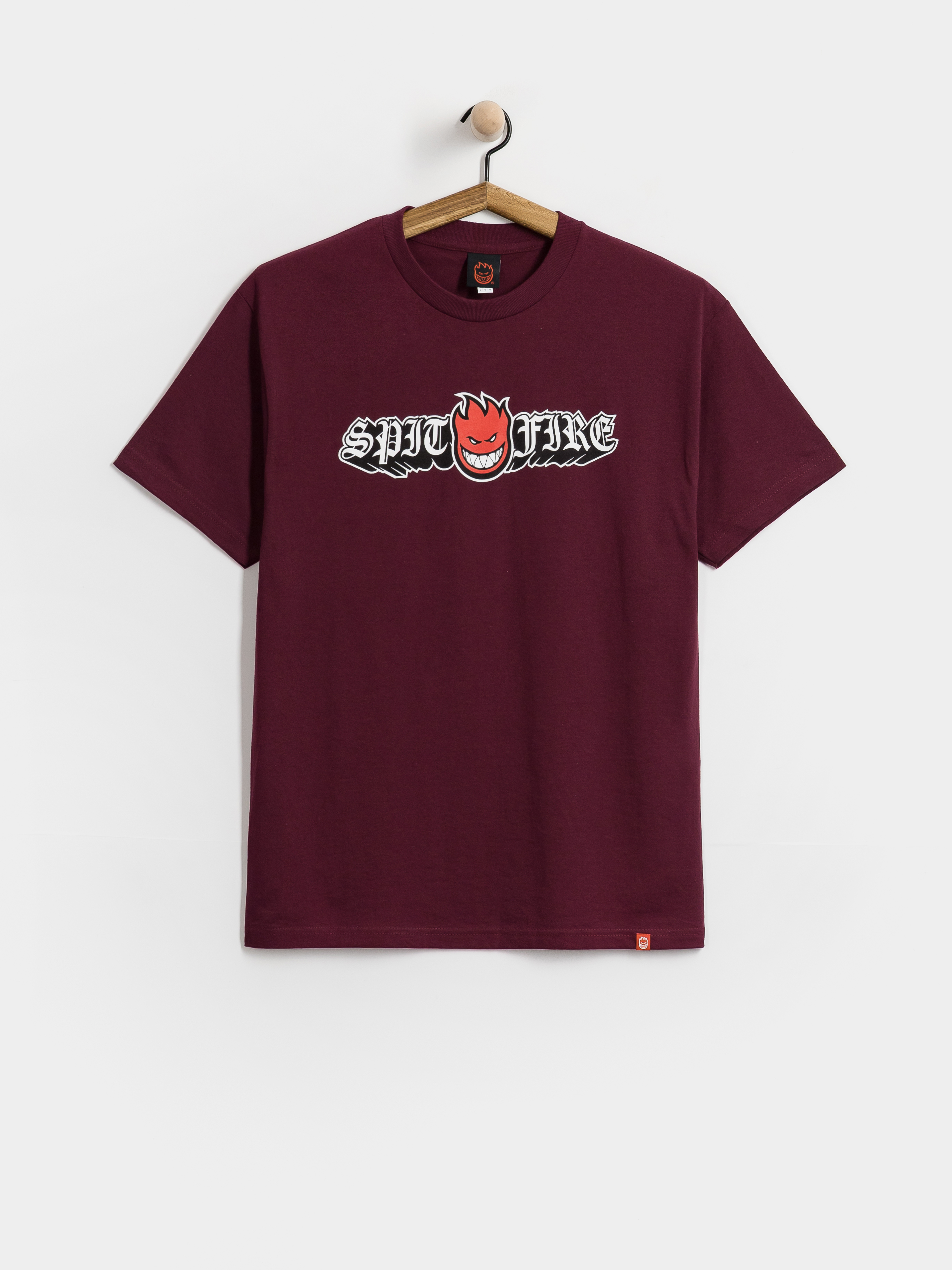 Tricou Spitfire Old E Drop Bighead (burgundy w/red black & white print)
