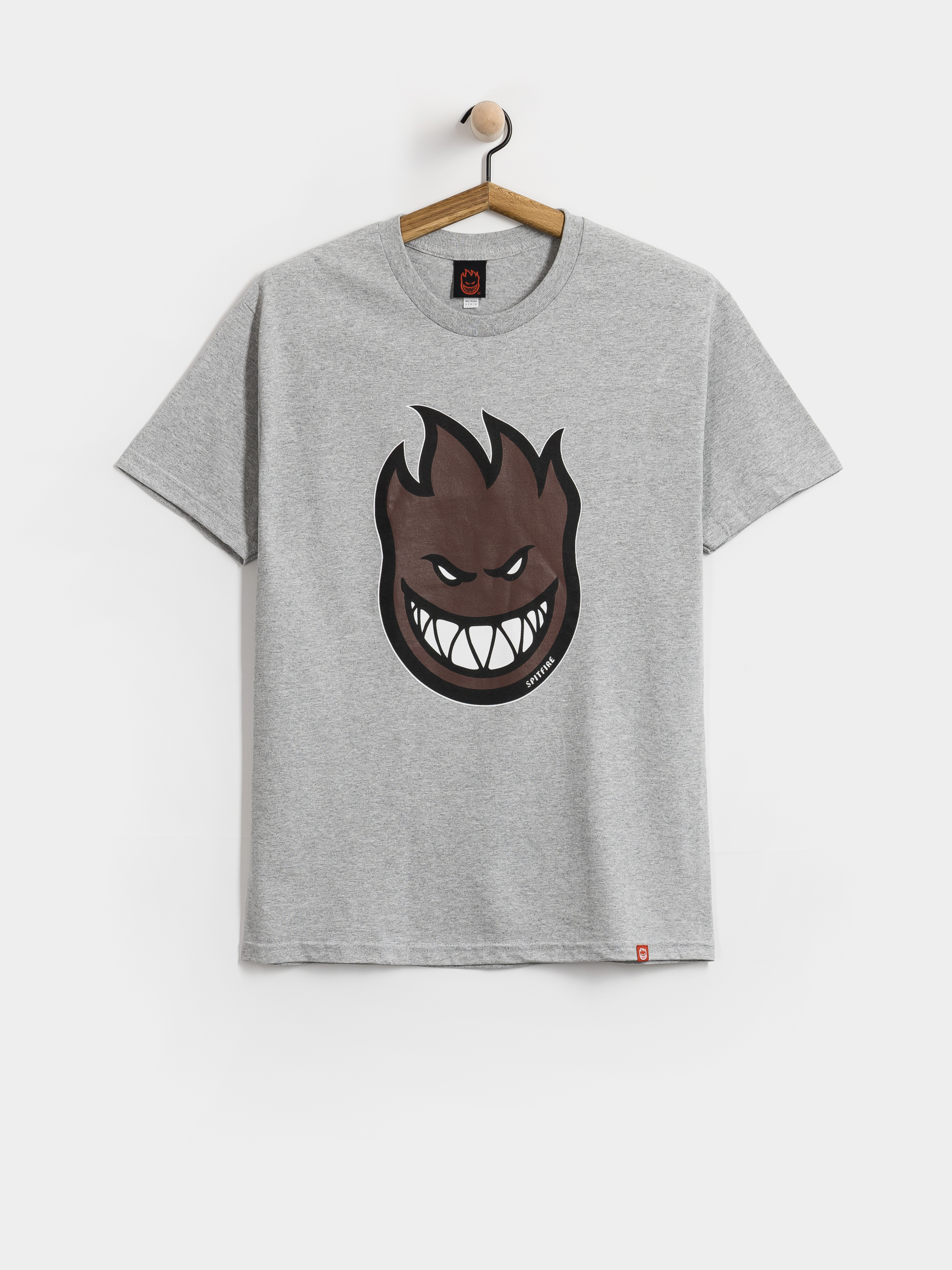 Tricou Spitfire Bighead Fill (heather grey w/dark red black & white print)
