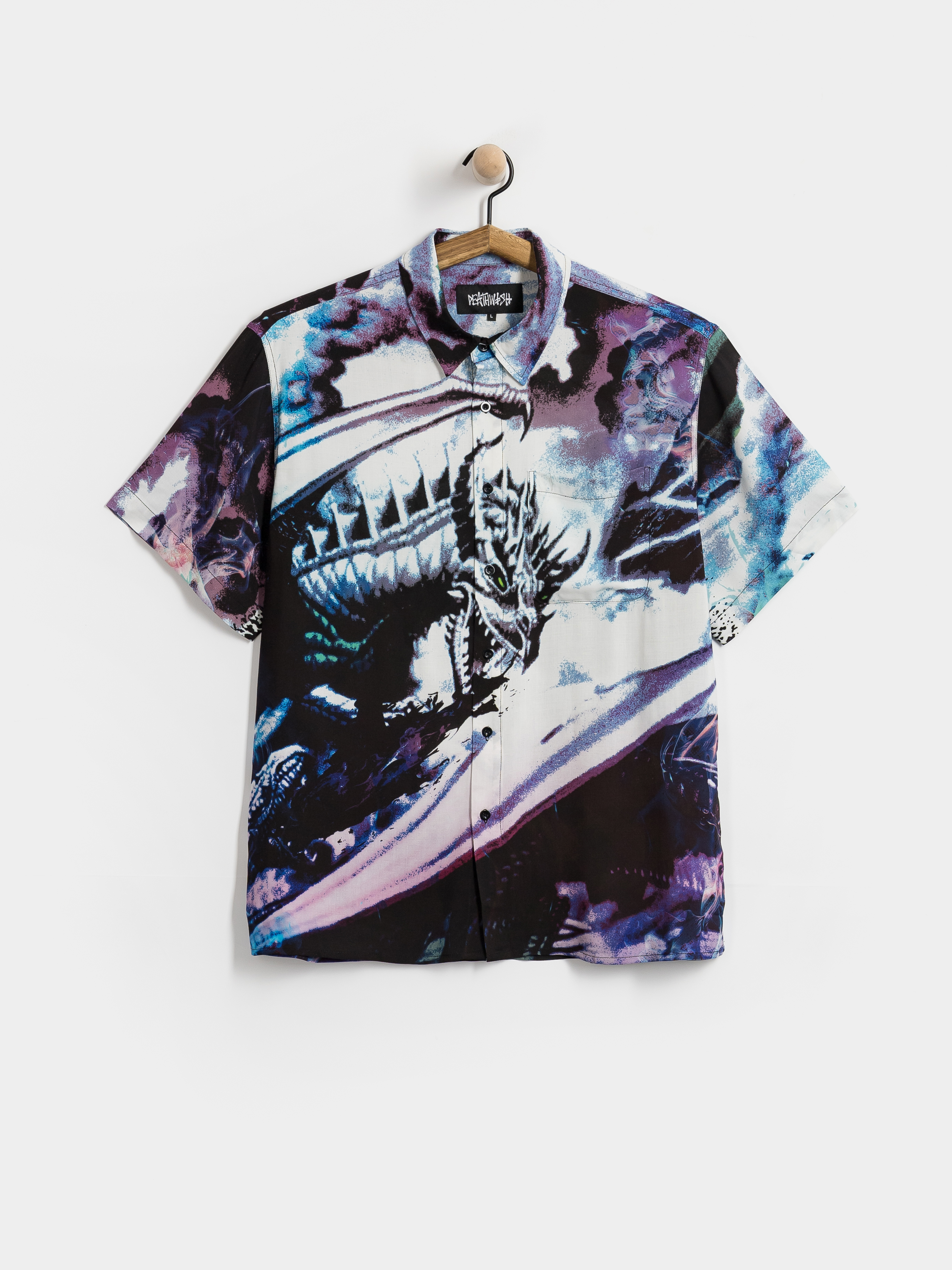 Cămașă Deathwish Inferno Button Up (black aop)