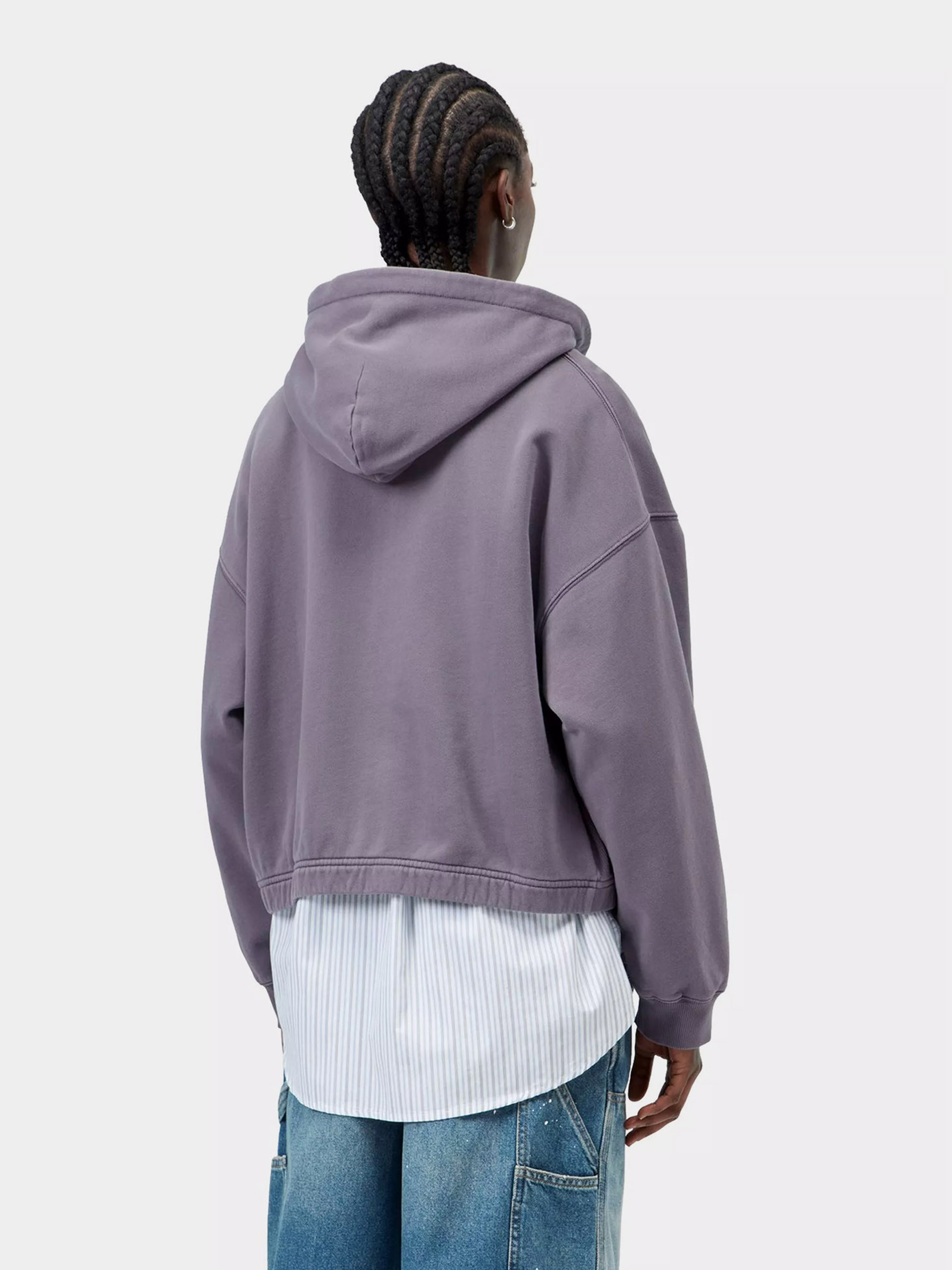Hanorac cu glugă Carhartt WIP Hoggard ZHD Wmn (shady purple)
