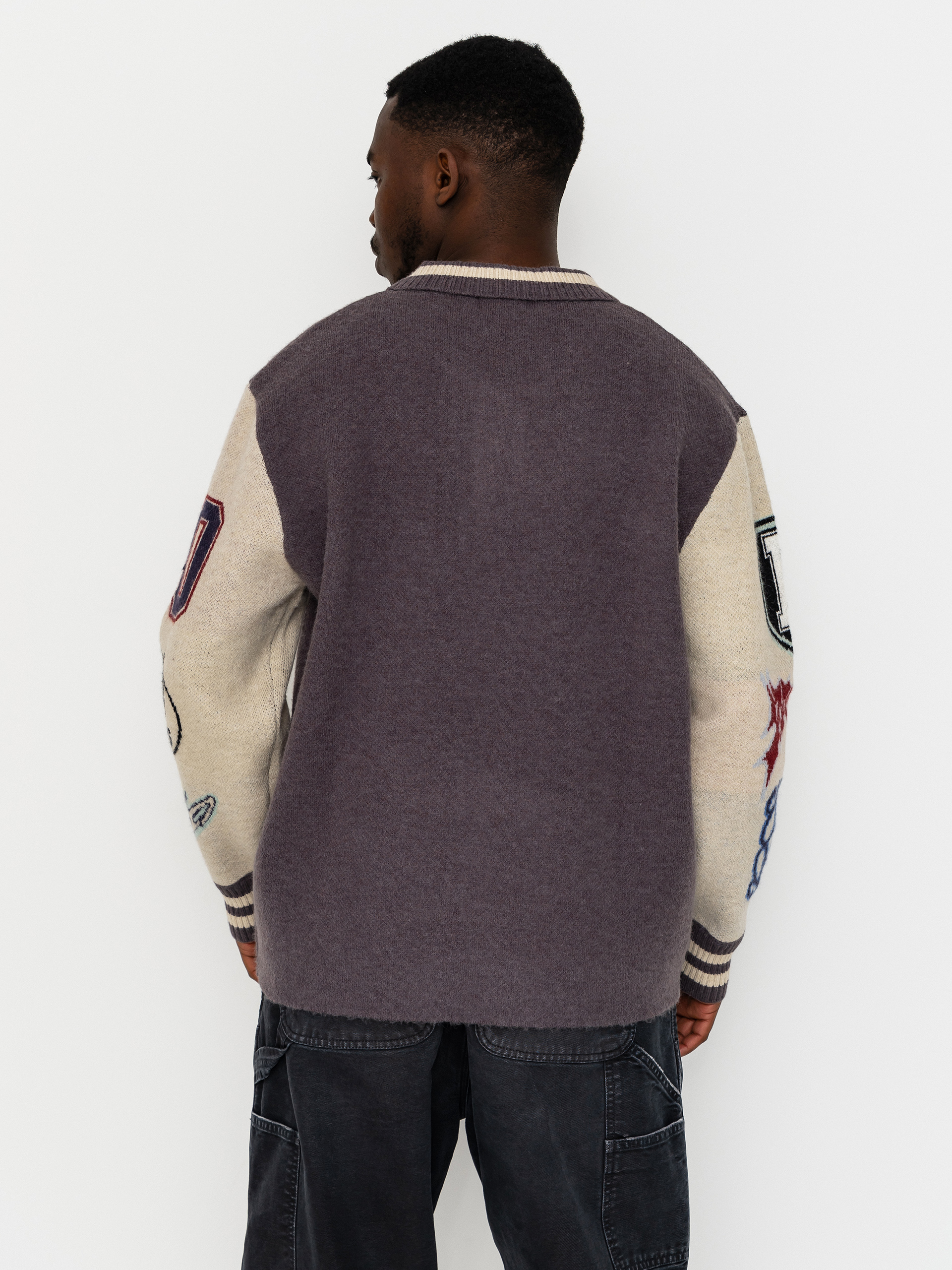 Pulover RipNDip Run It Up Knit (charoal cream)
