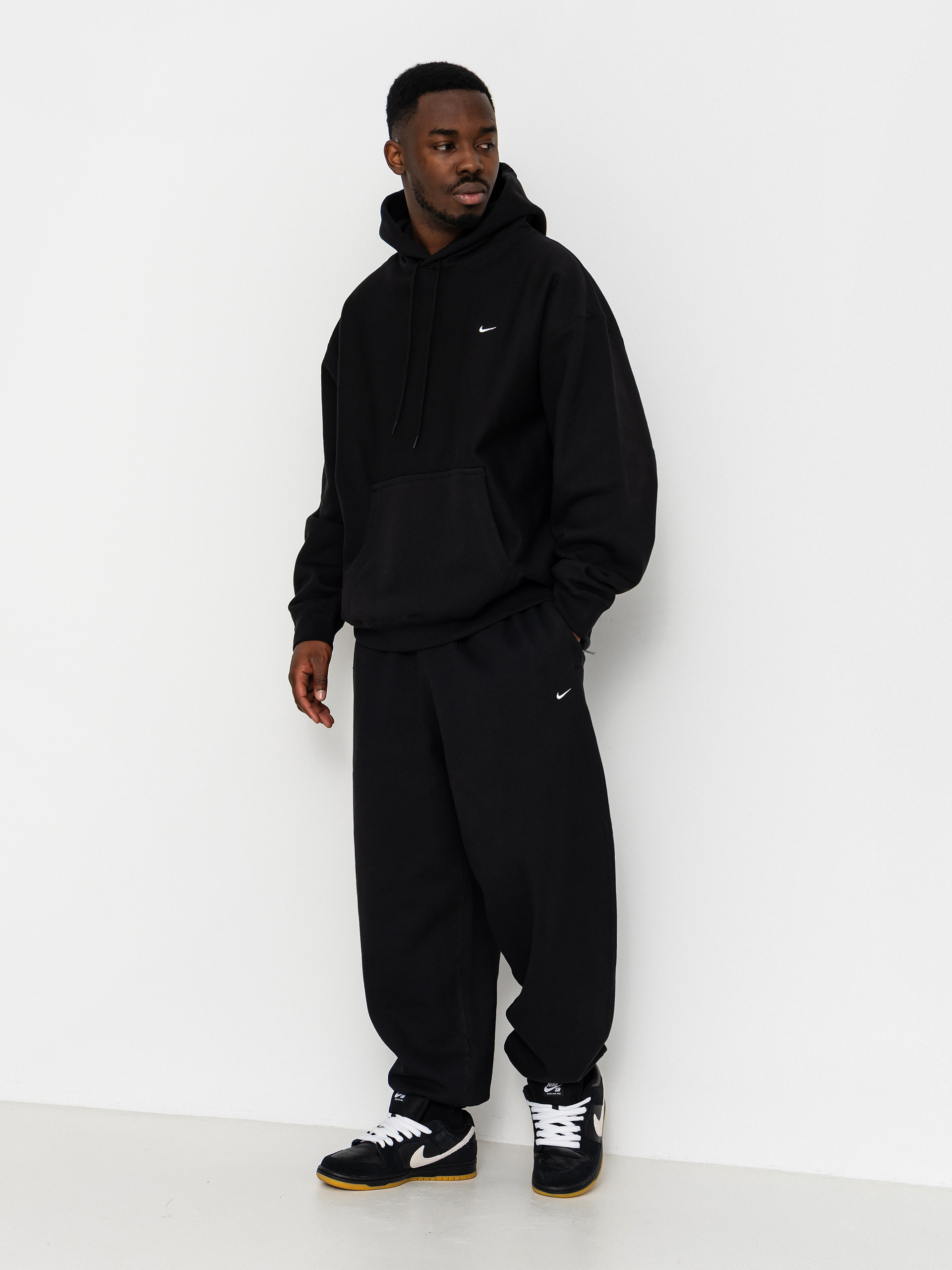 Hanorac cu glugă Nike SB Solo Swoosh HD (black/black/white)
