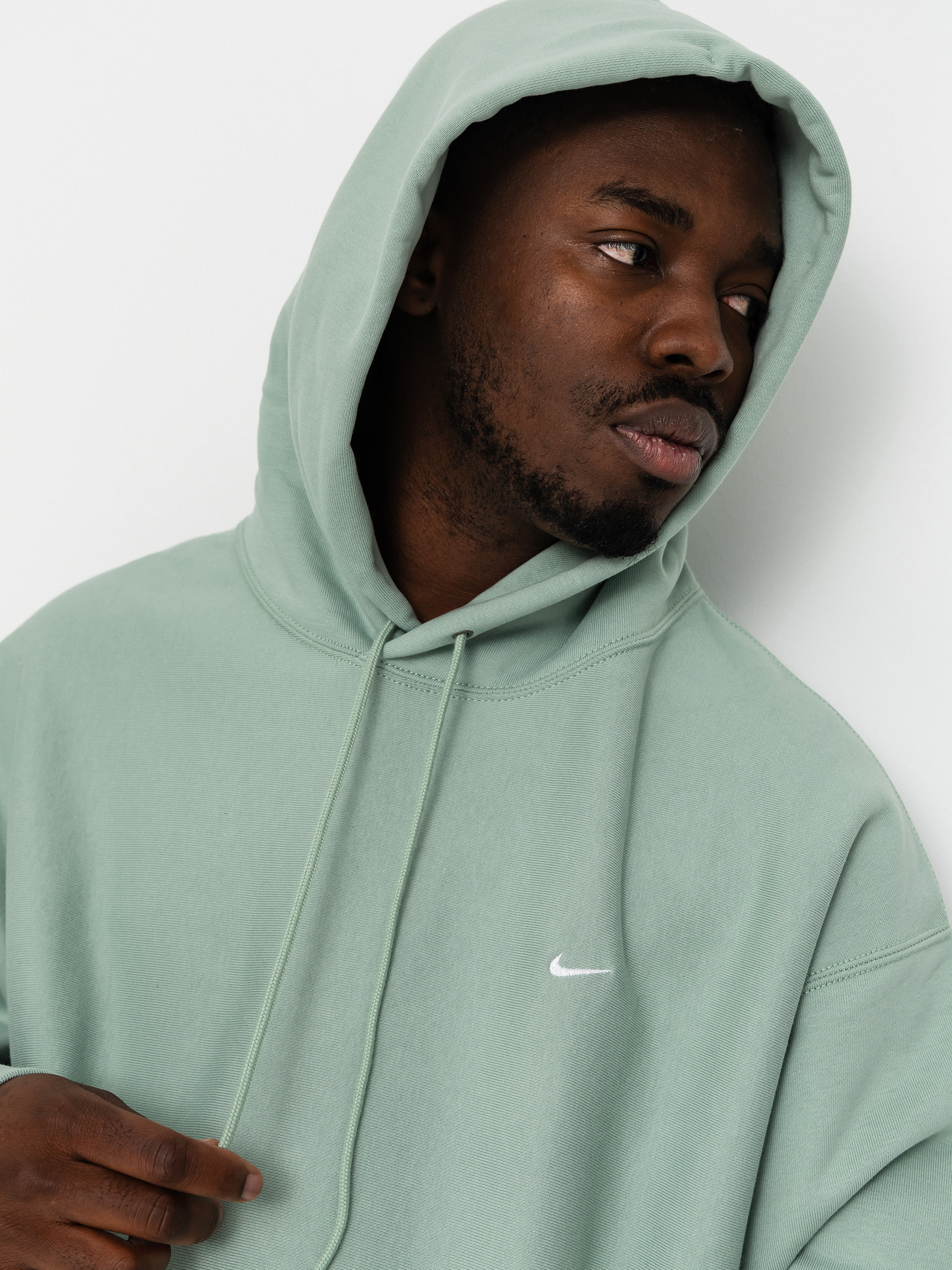 Hanorac cu glugă Nike SB Solo Swoosh HD (steam/white)