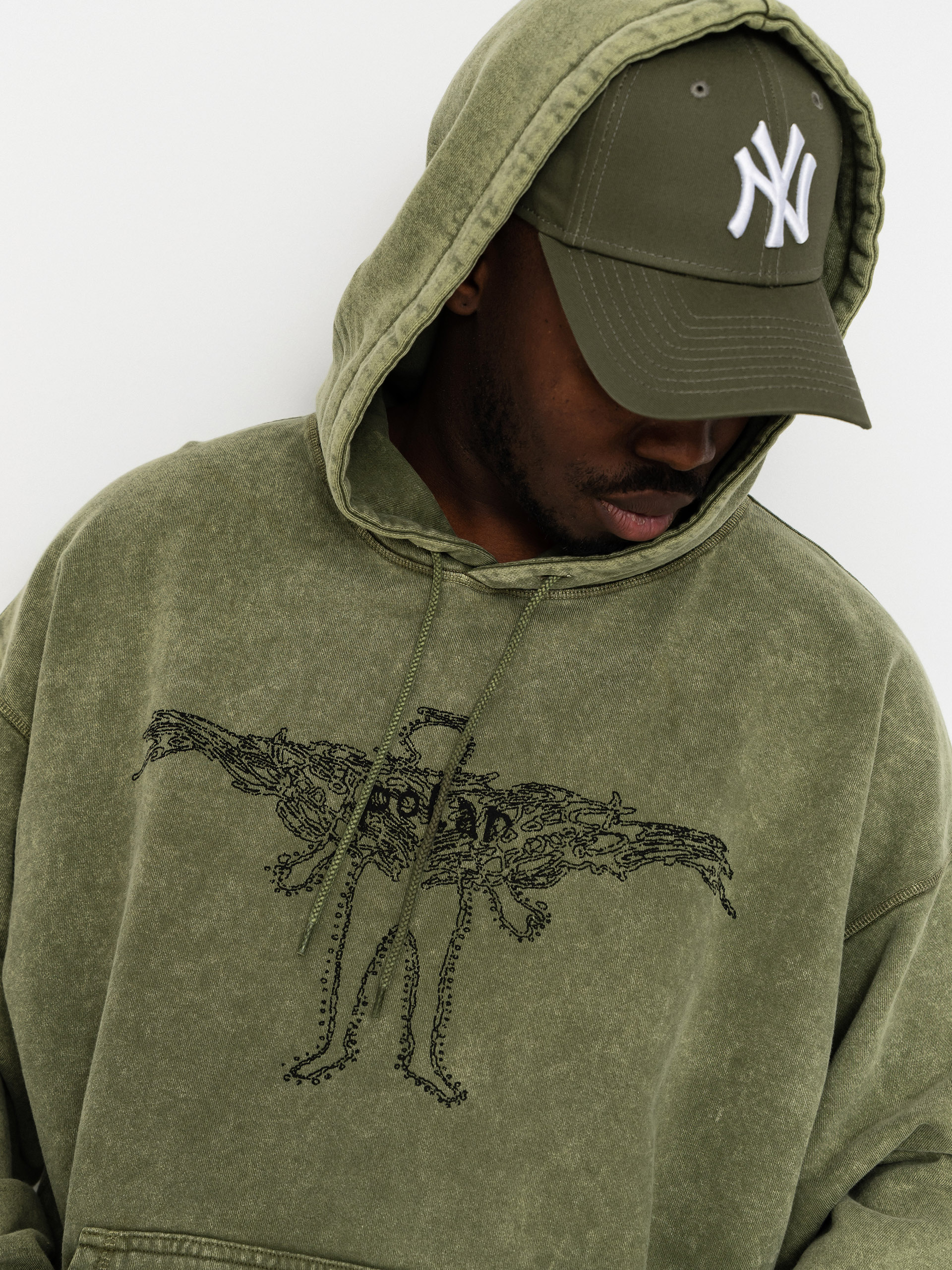 Hanorac cu glugă Polar Skate Acid Frank Soul HD (army green)