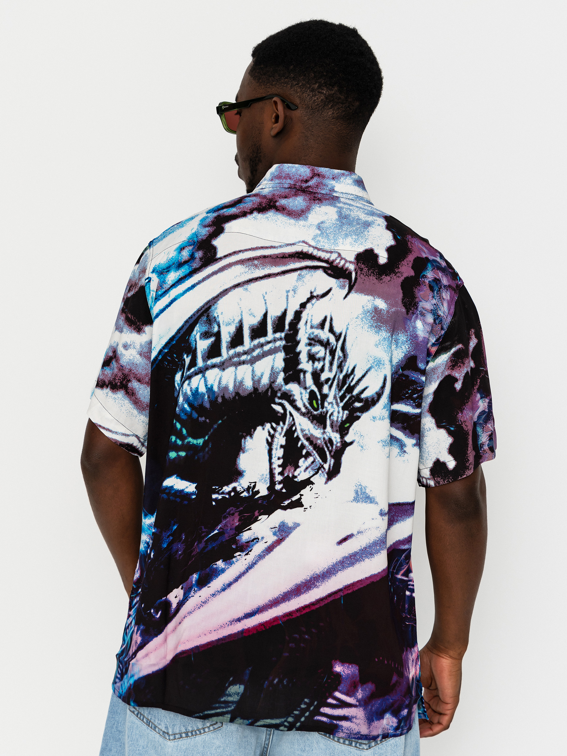 Cămașă Deathwish Inferno Button Up (black aop)