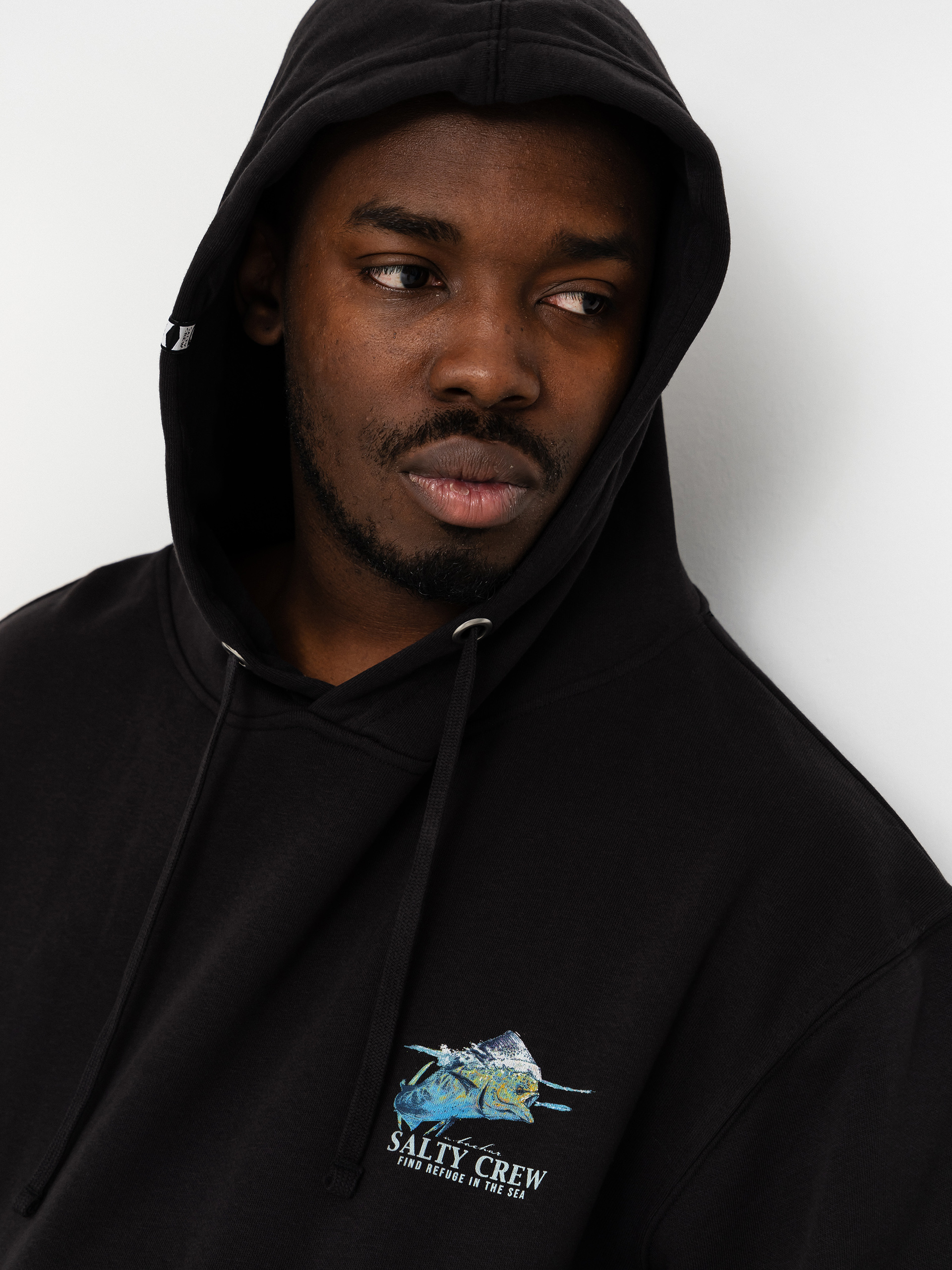 Hanorac cu glugă Salty Crew Mahi Surface HD (black)