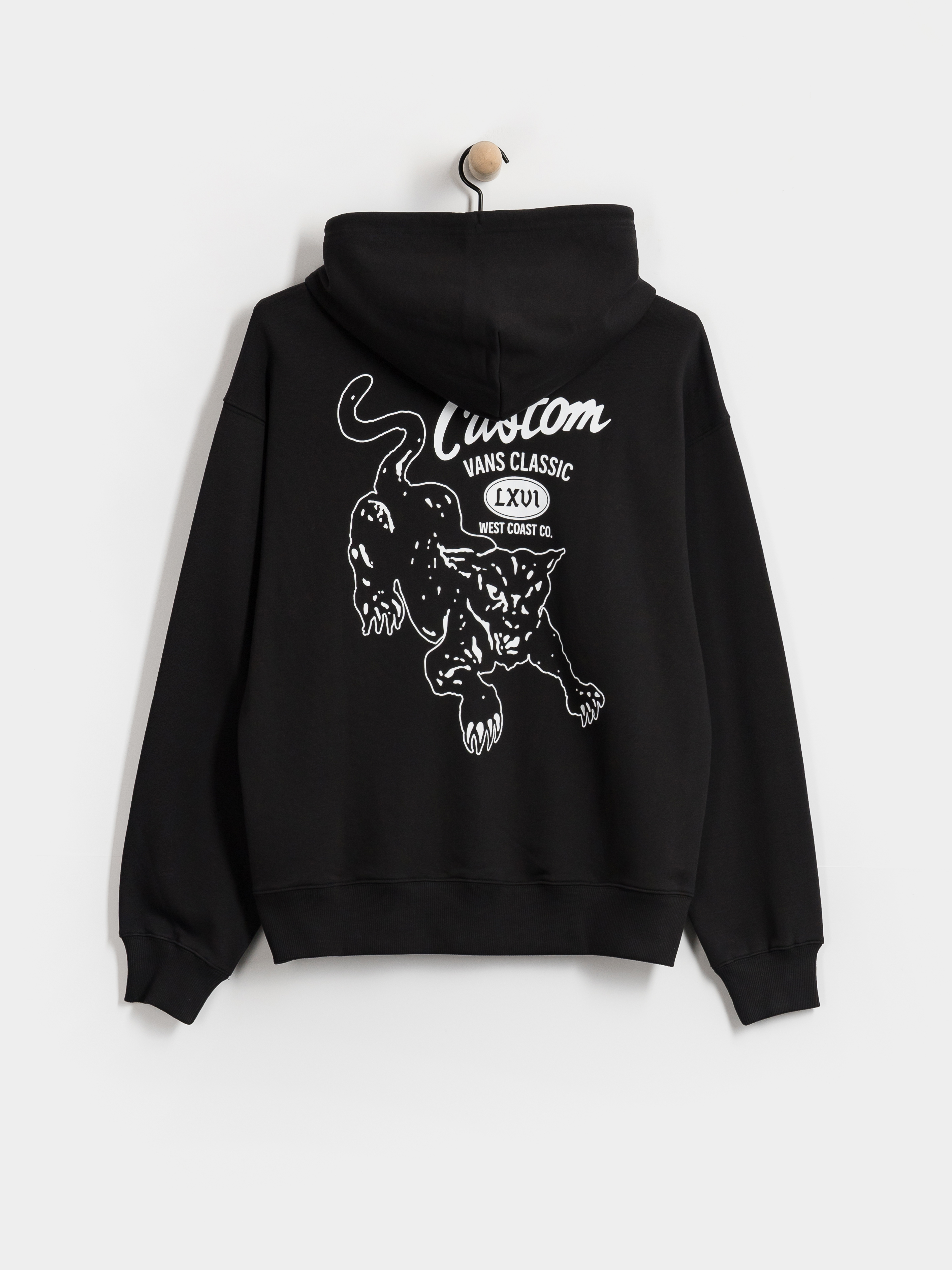 Hanorac cu glugă Vans Custom Cat HD (black)