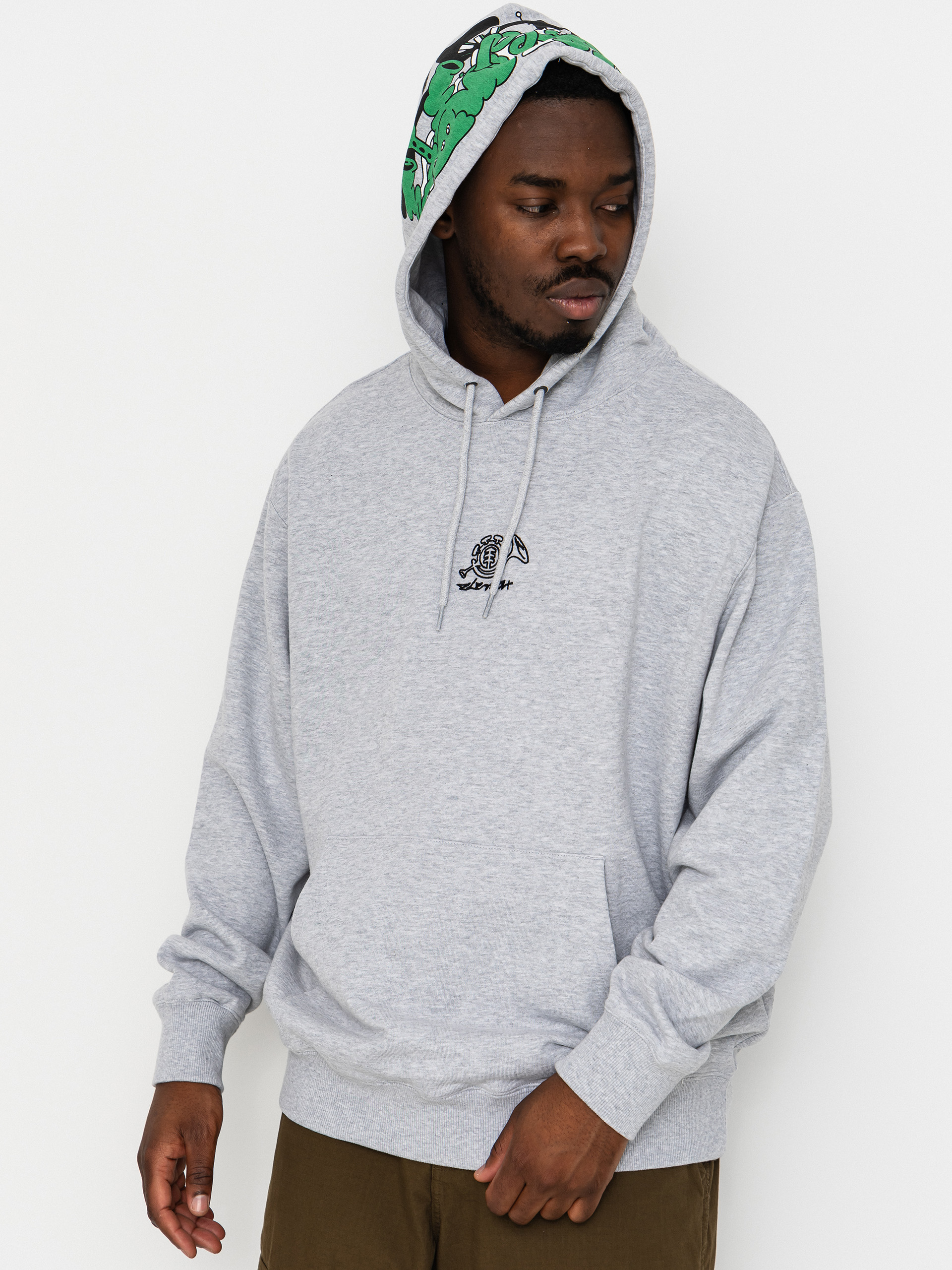 Hanorac cu glugă Element Horn HD (mid grey heather)