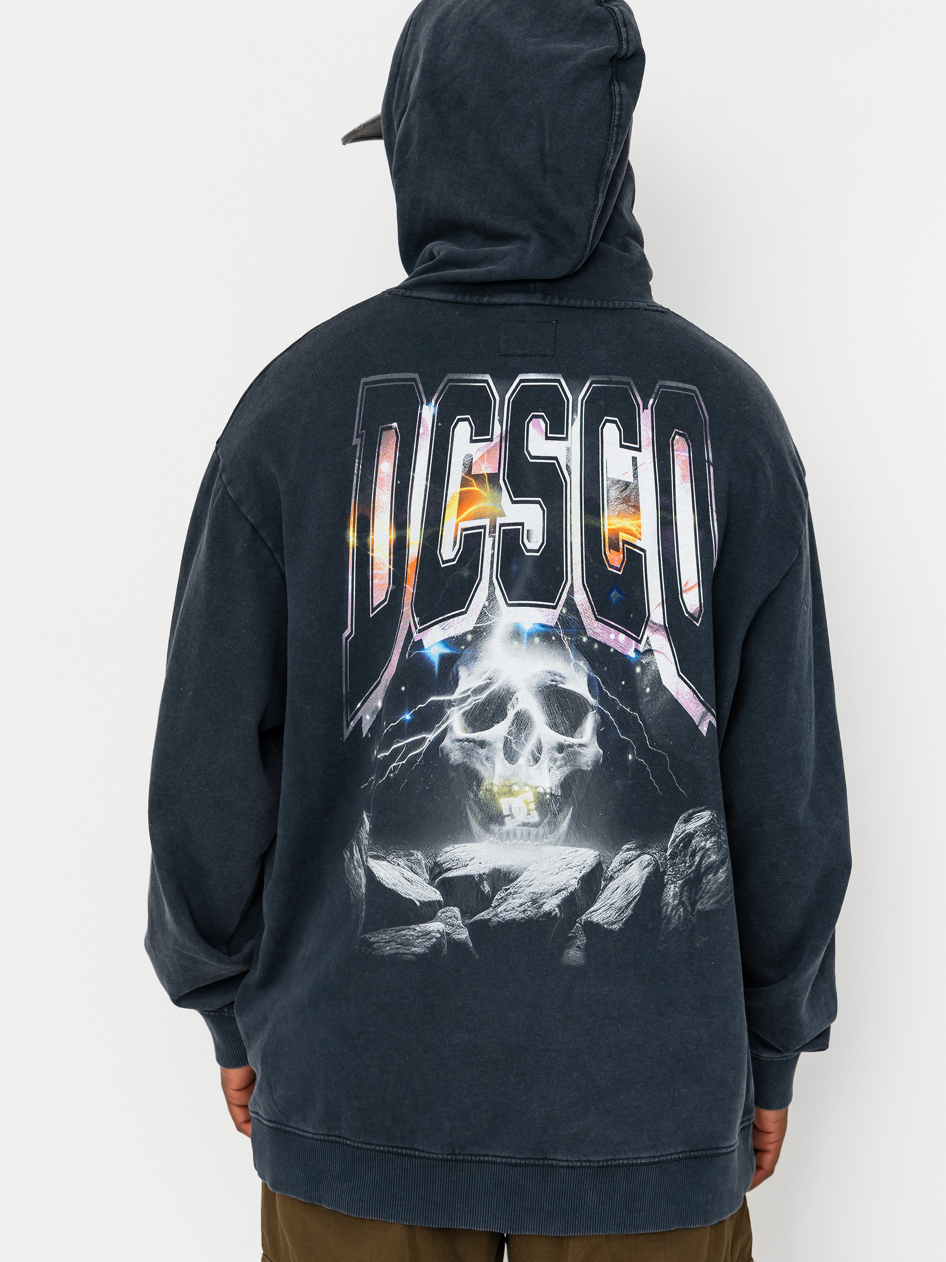 Hanorac cu glugă DC Skull Storm HD (black)