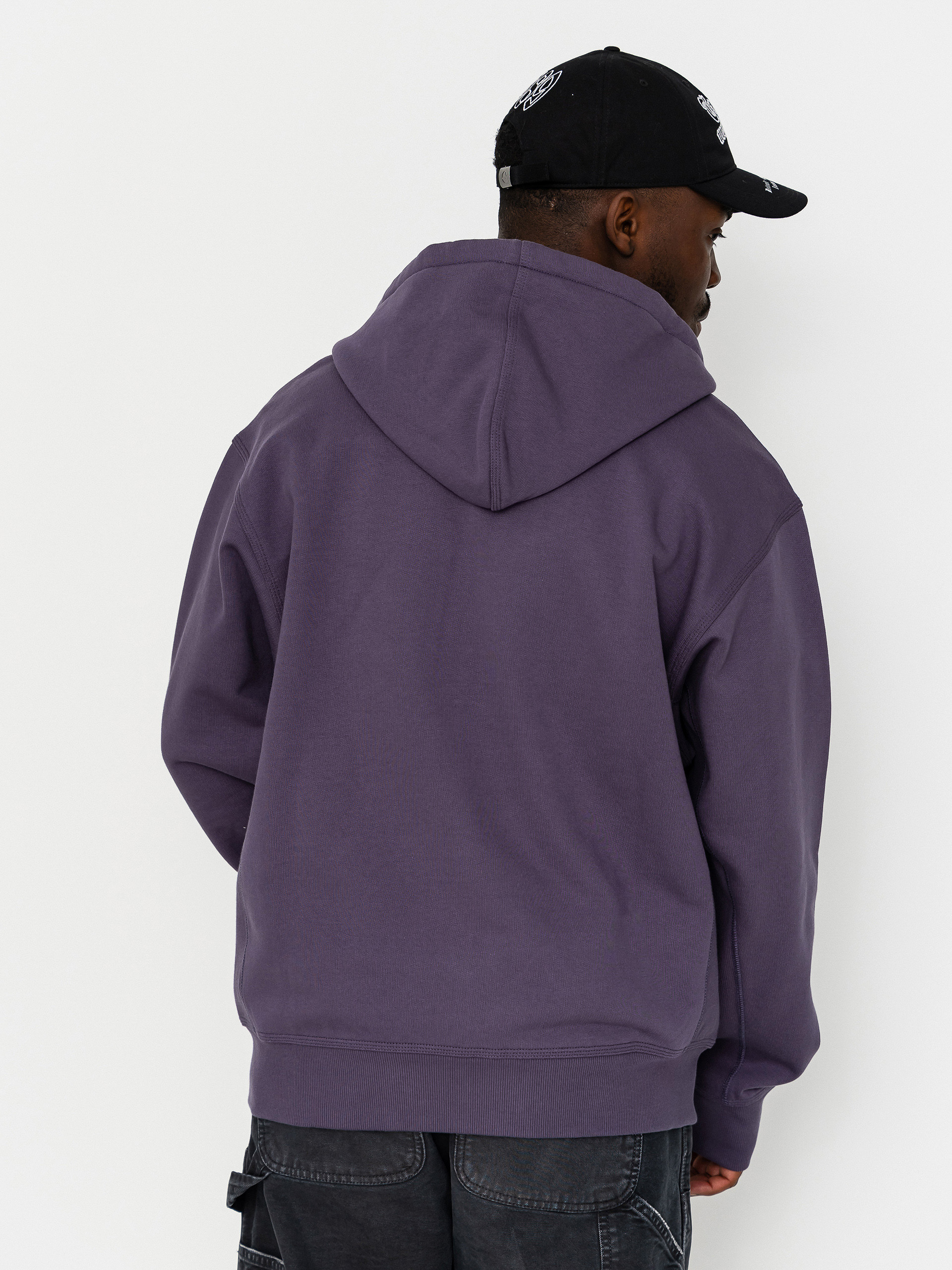 Hanorac cu glugă Carhartt WIP American Script ZHD (shady purple)