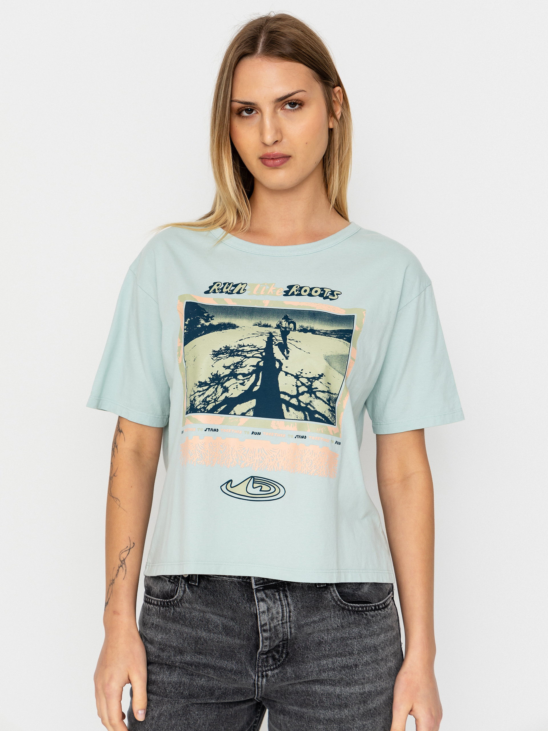 Tricou Patagonia Run Like Roots Wmn (thin ice)