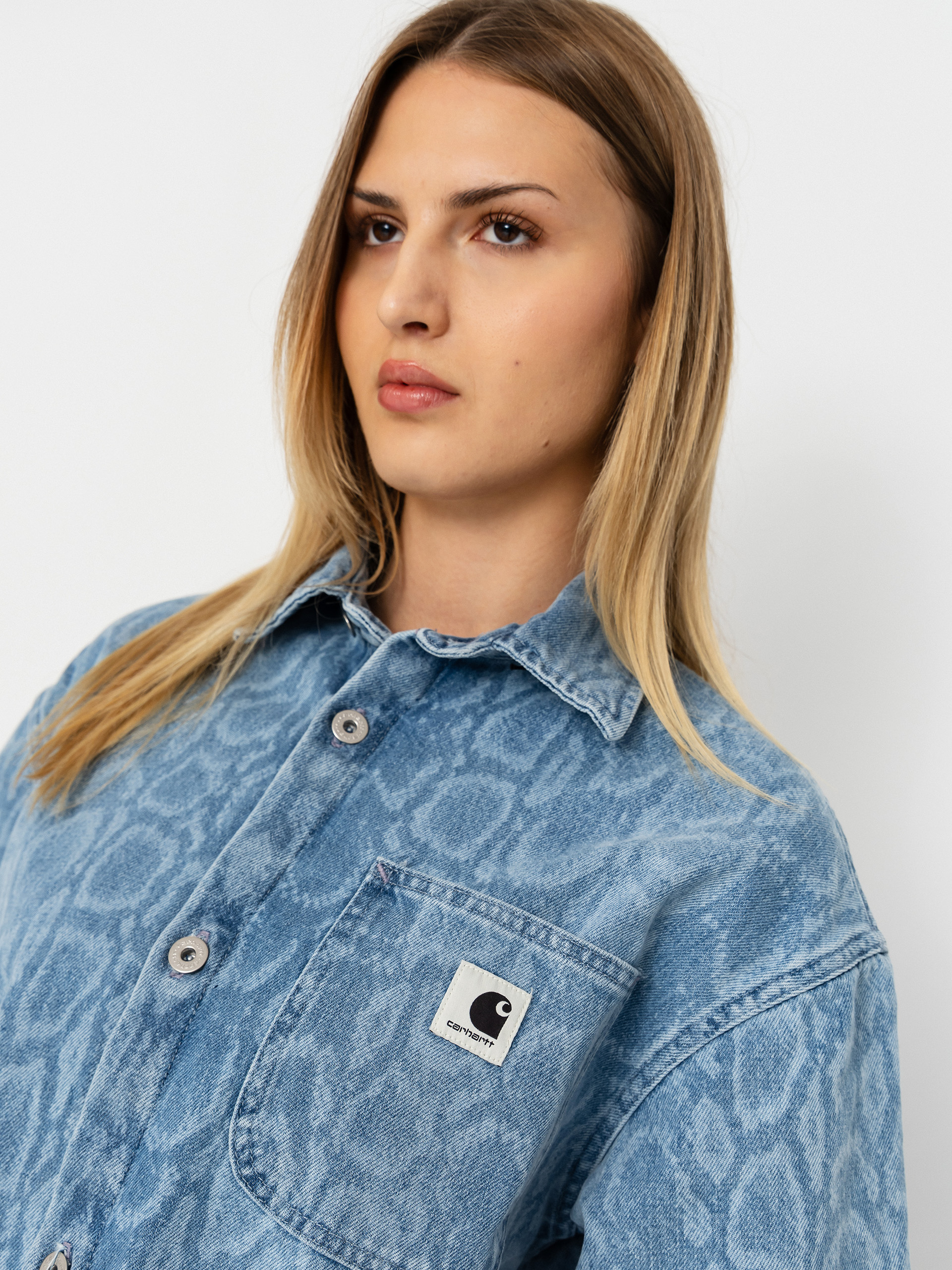 Cămașă Carhartt WIP Snake Lovilia Wmn (snake camo blue)