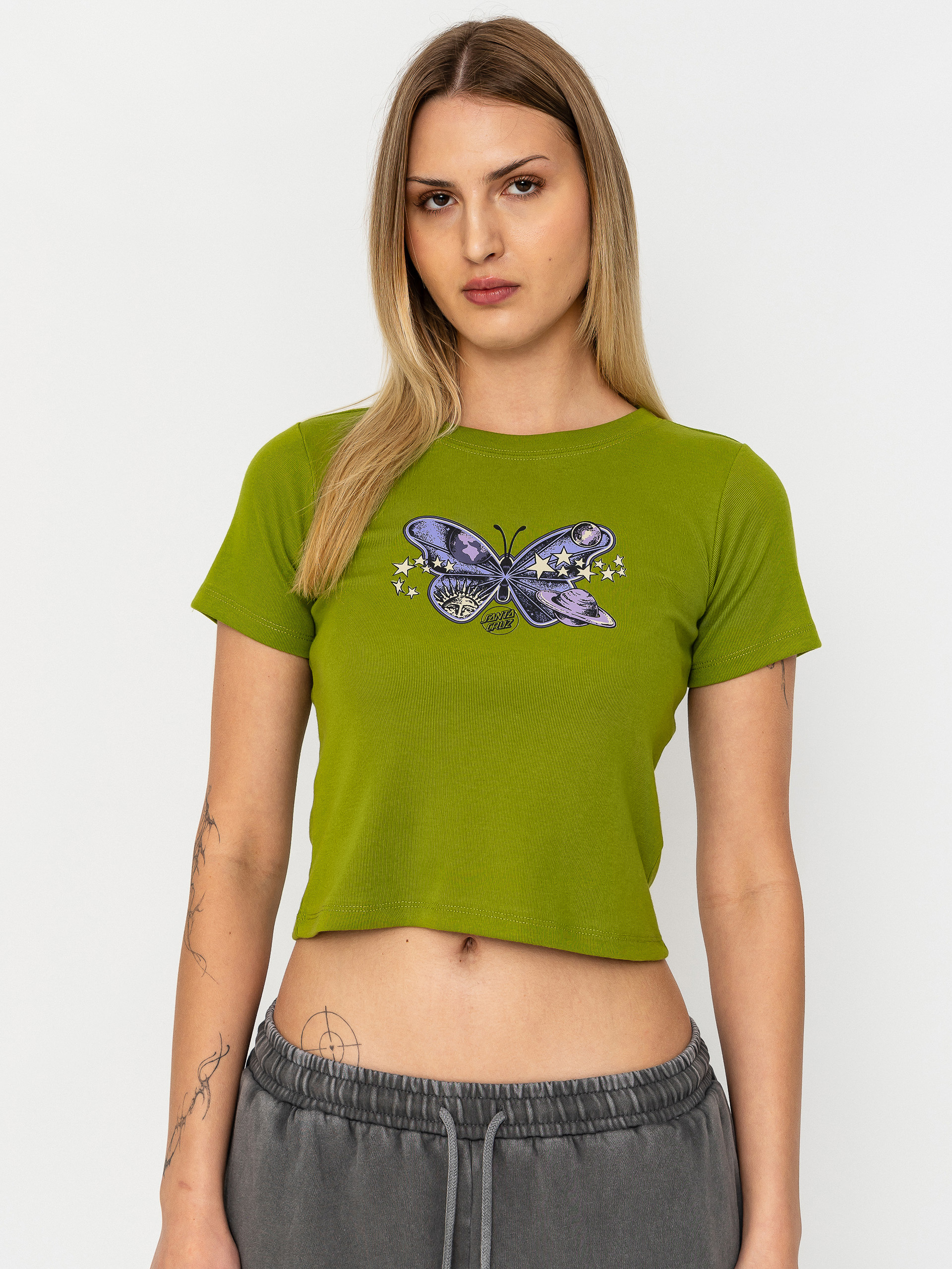 Tricou Santa Cruz Galaxy Butterfly Wmn (pesto)