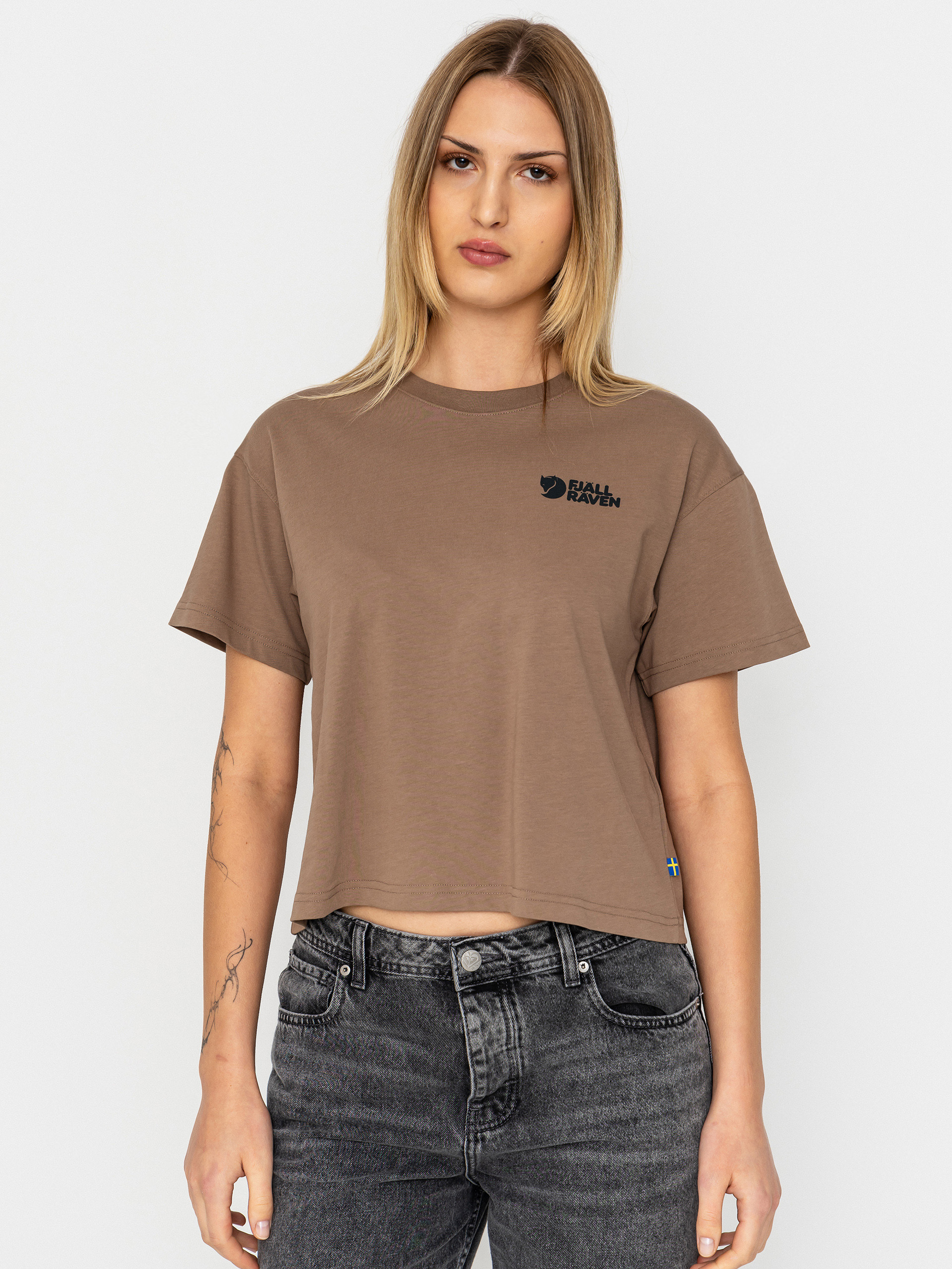 Tricou Fjallraven Forest Walk Wmn (suede brown)