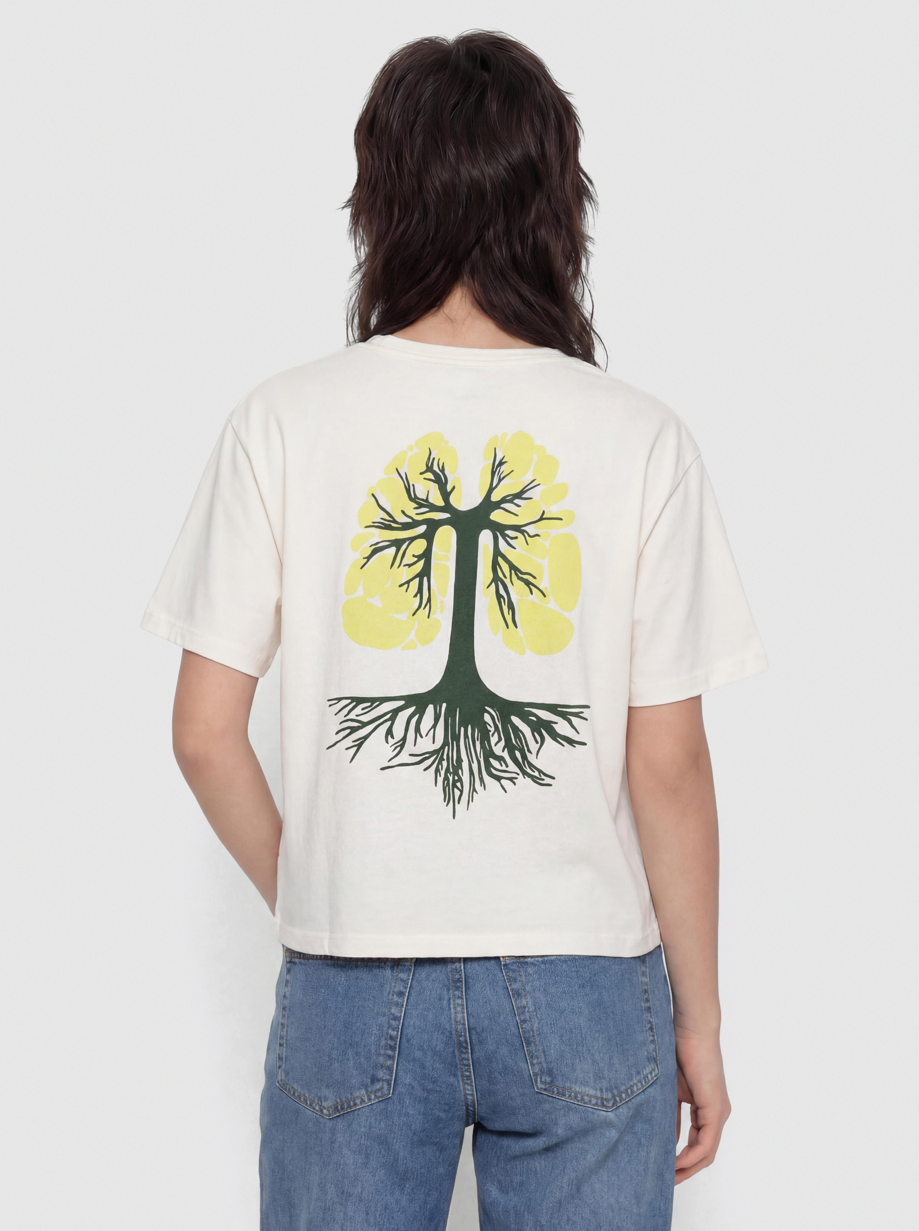 Tricou Patagonia Run Like Roots Wmn (undyed natural)