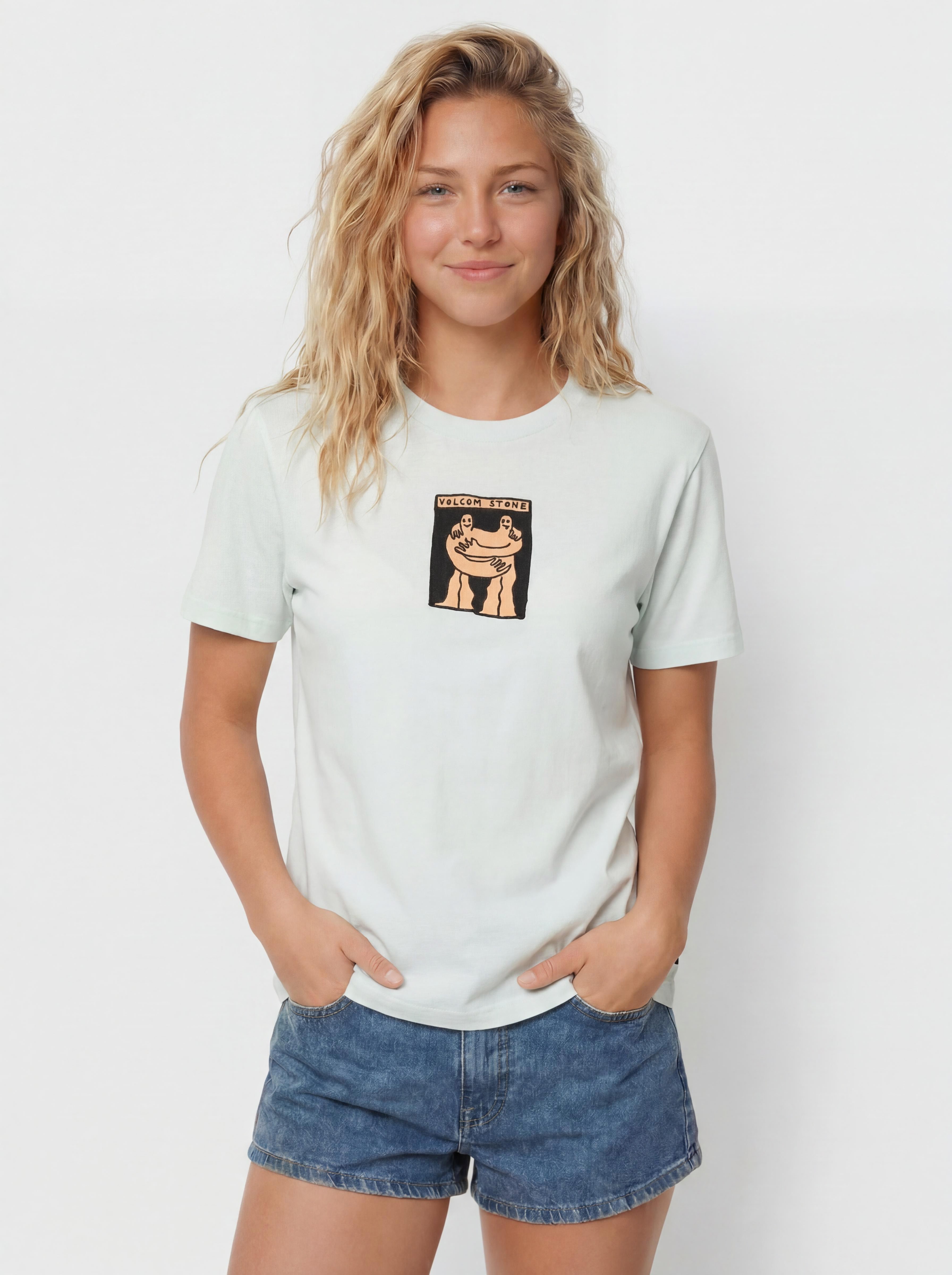 Tricou Volcom Downtown Wmn (cloud blue)
