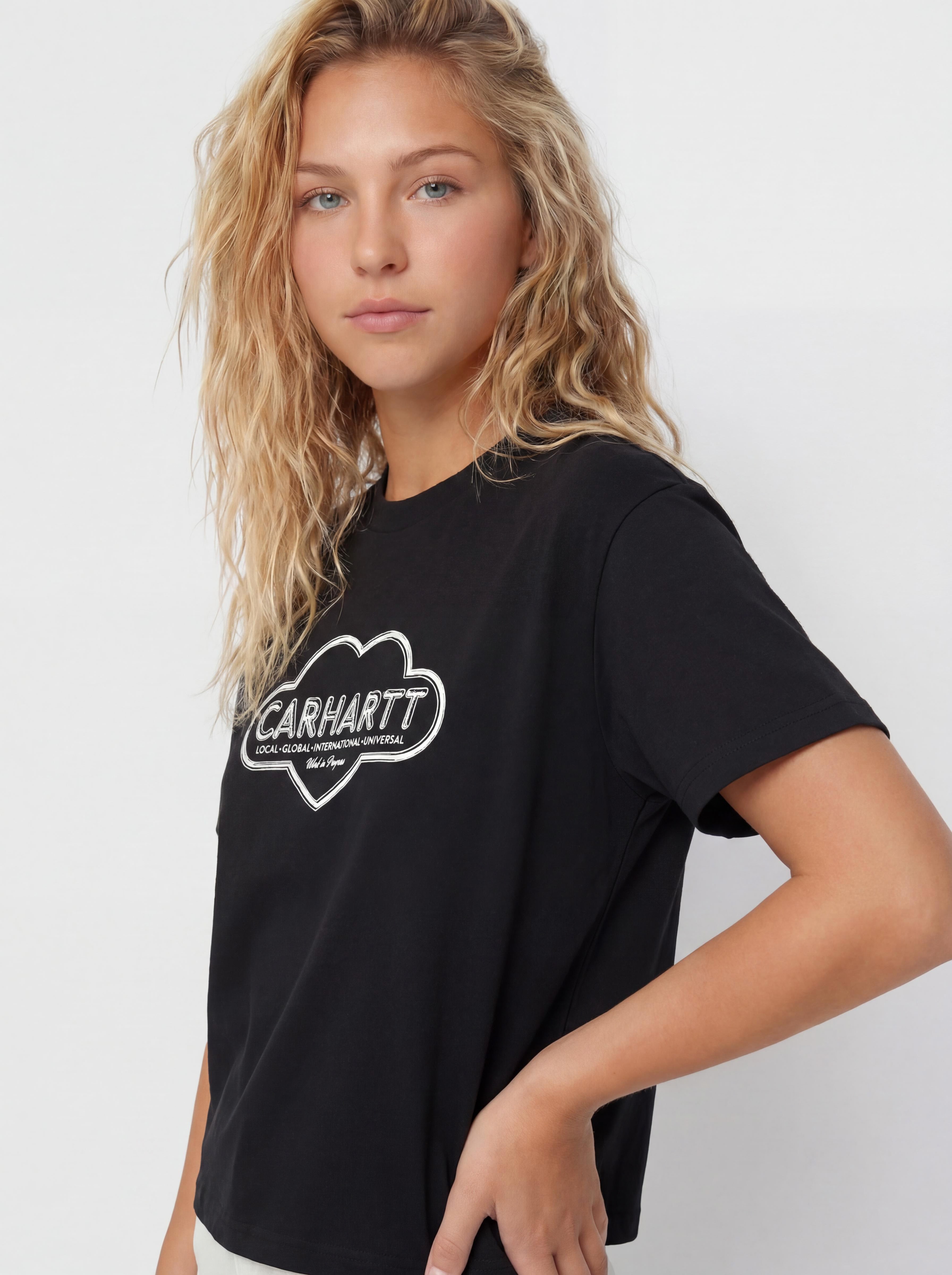 Tricou Carhartt WIP Cloud Heart Wmn (black)