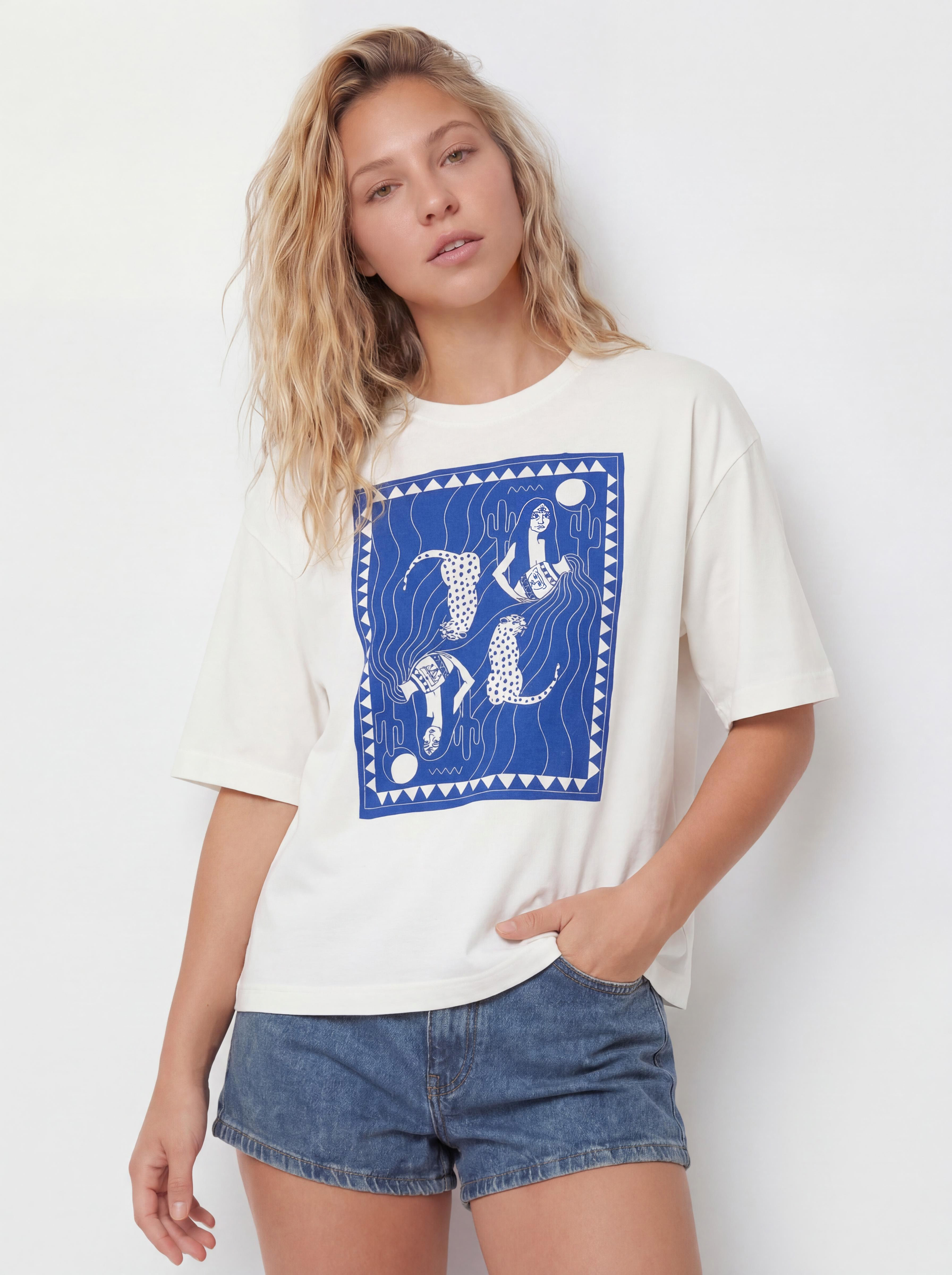 Tricou Surf Inc Aqua (vintage white)