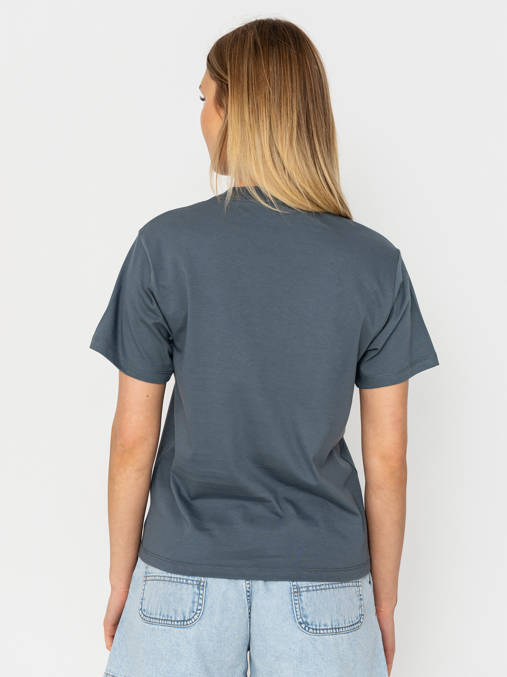 Tricou Carhartt WIP Pocket Heart Wmn (cozy blue/red)