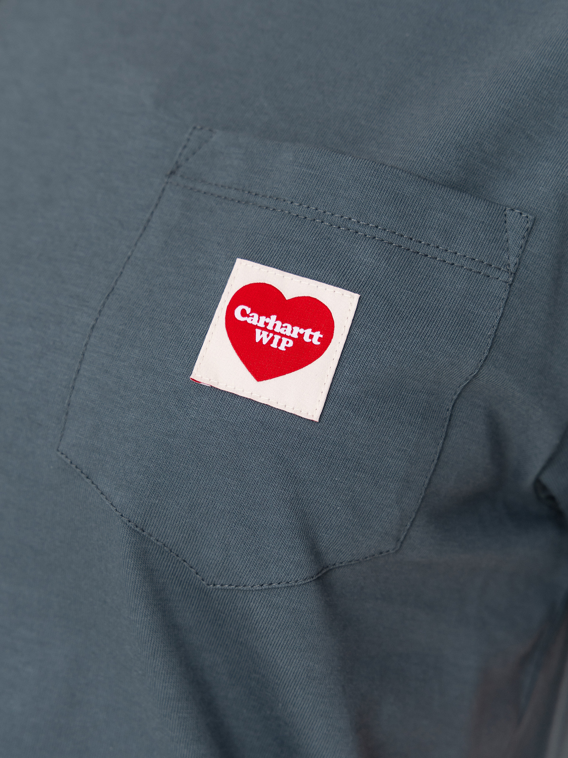 Tricou Carhartt WIP Pocket Heart Wmn (cozy blue/red)