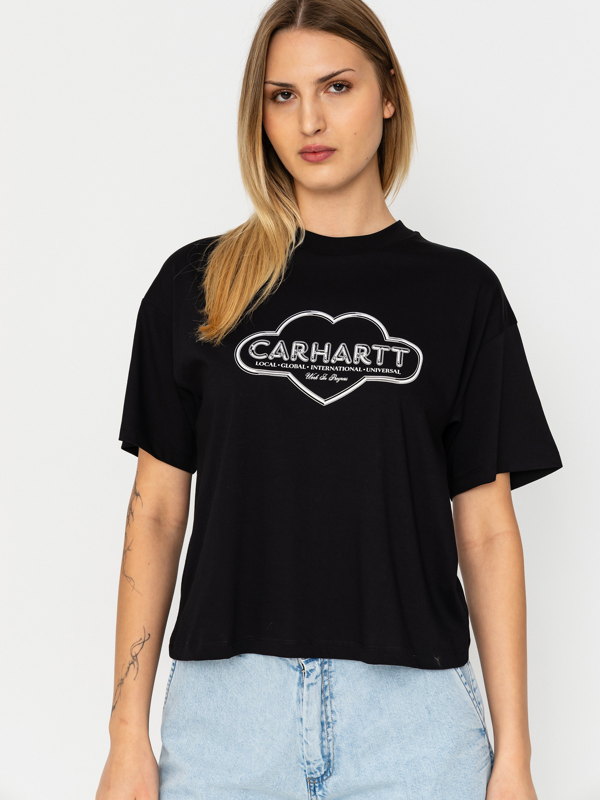 Tricou Carhartt WIP Cloud Heart Wmn (black)