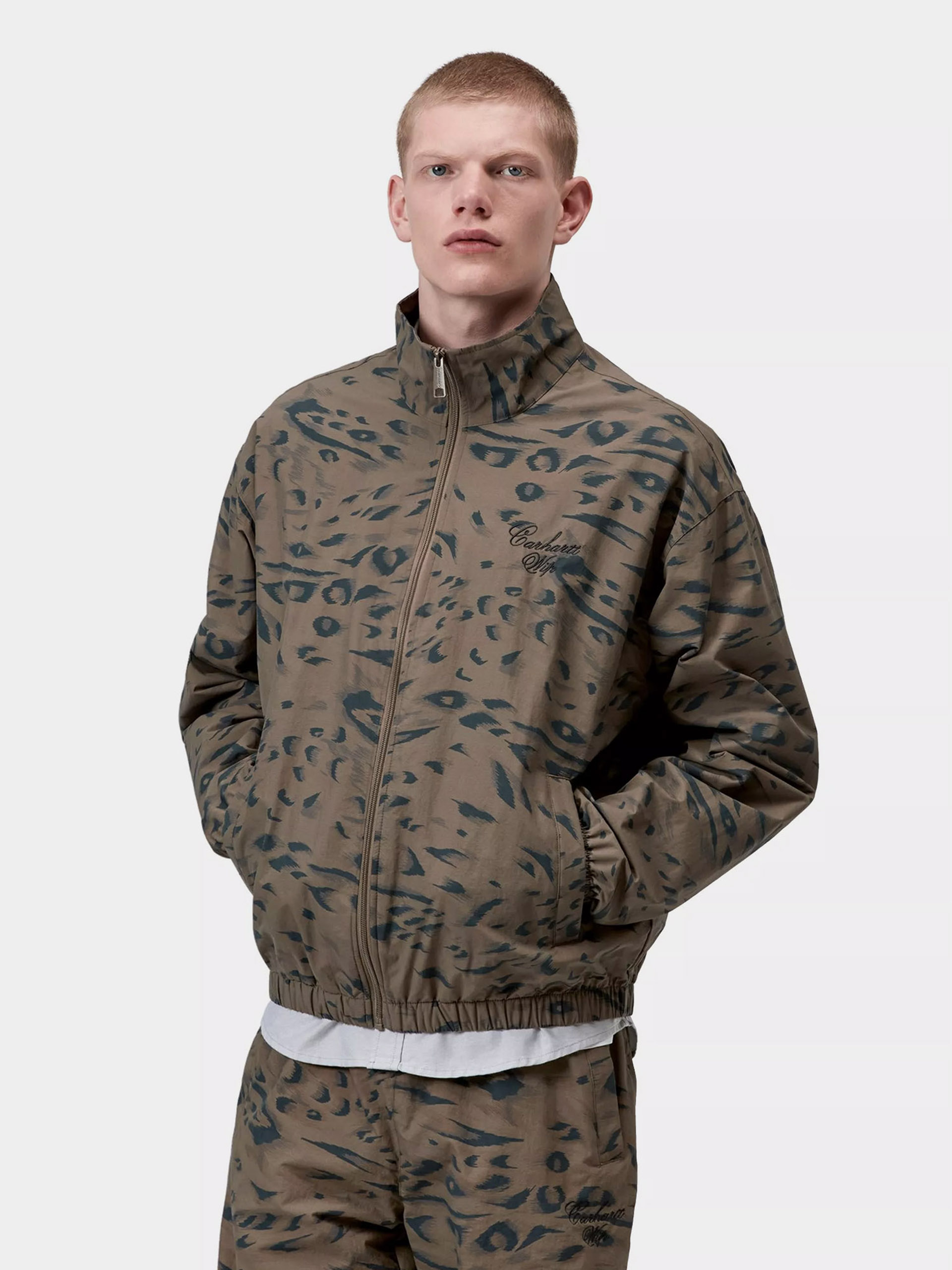 Geacă Carhartt WIP Travon (duck feather print cypress/black)