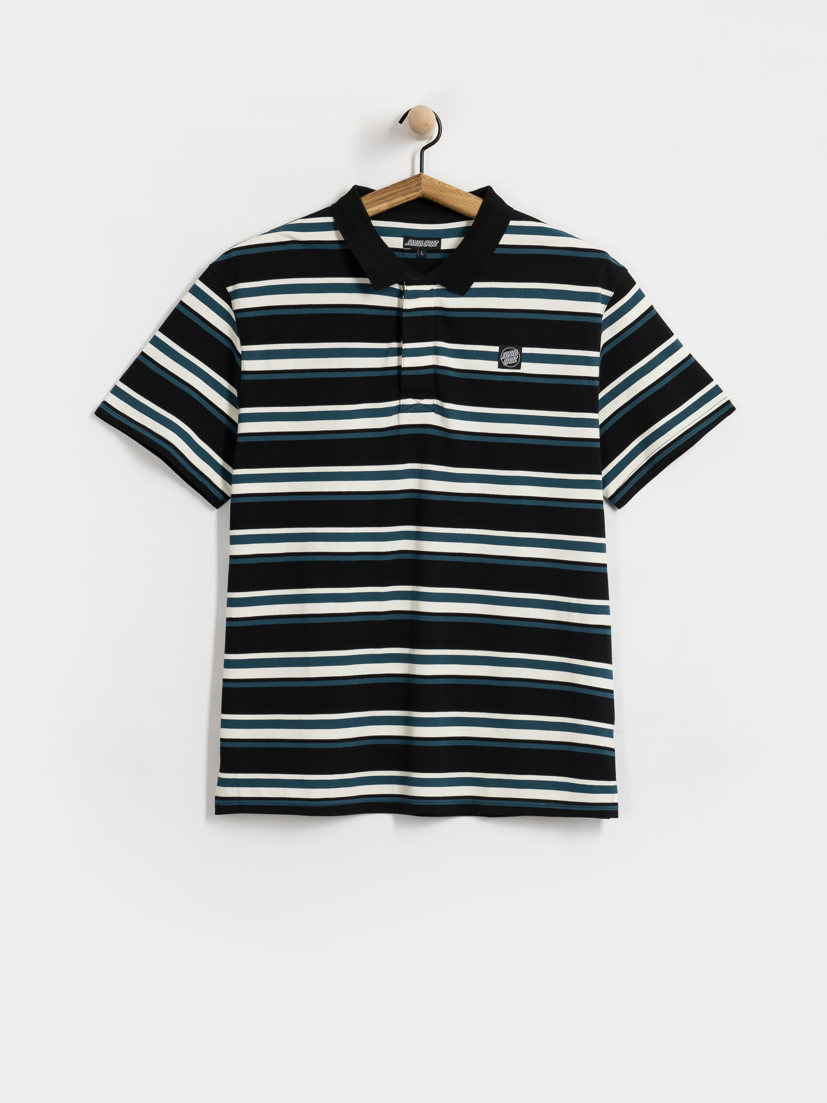 Tricou polo Santa Cruz Cera (black/dark teal)