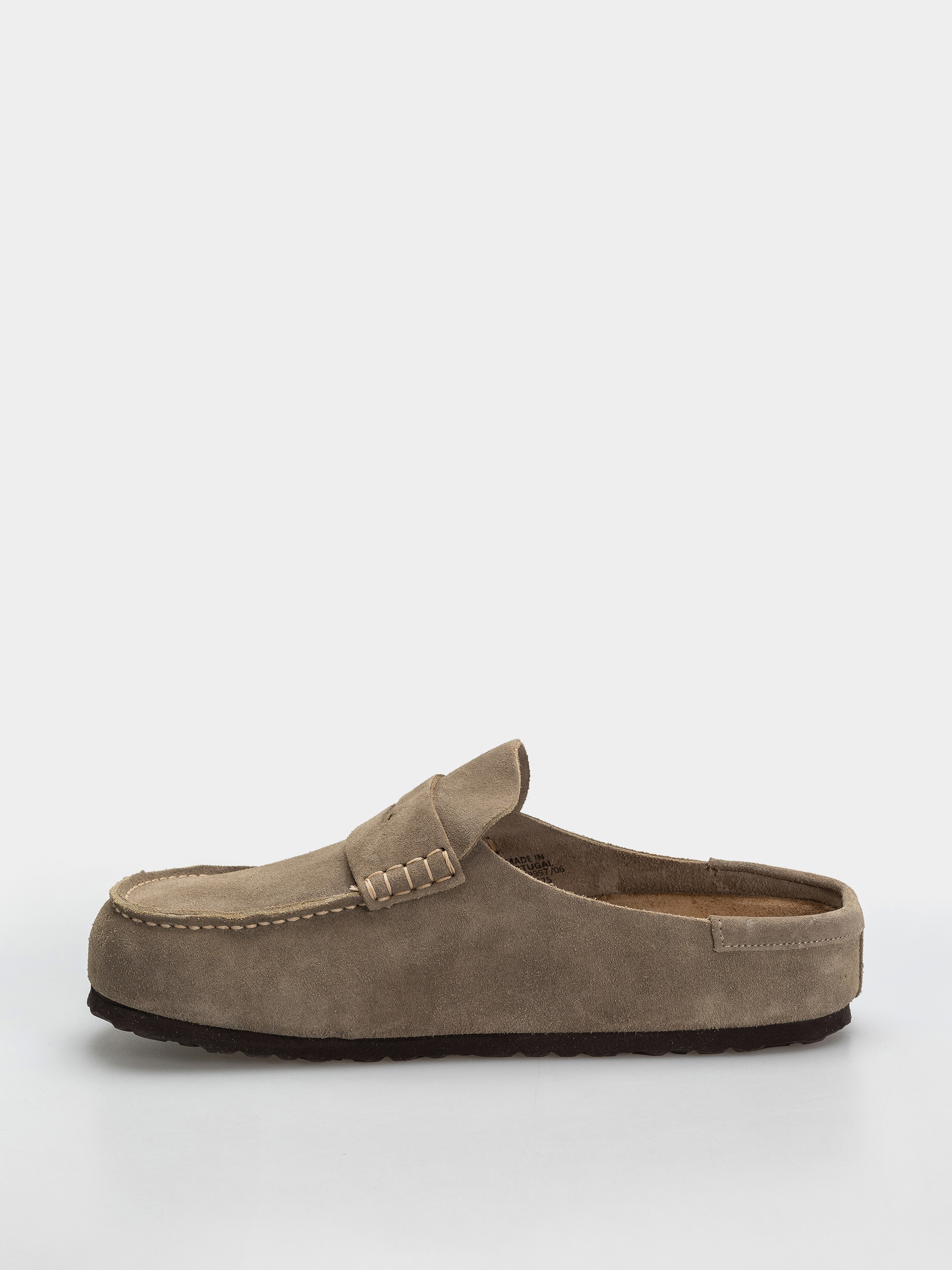 Șlapi Birkenstock Naples Wrapped Suede Leather Regular (taupe)